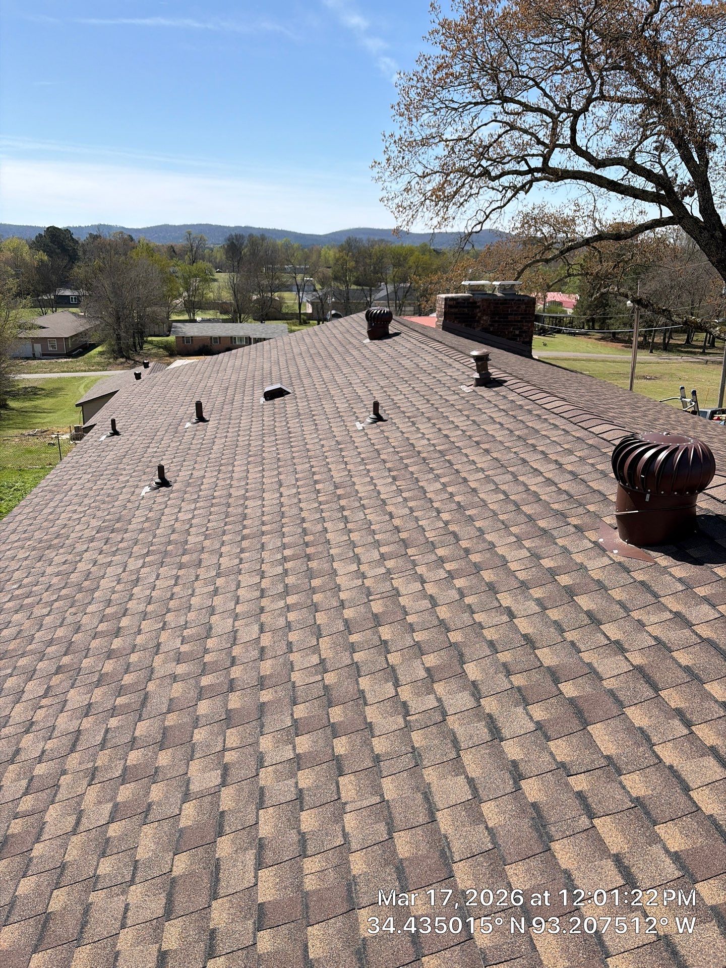 GAF Timberline UHDZ Shingle Roof Replacement and Decking Repair in Pearcy by Temple Roofing and Exteriors