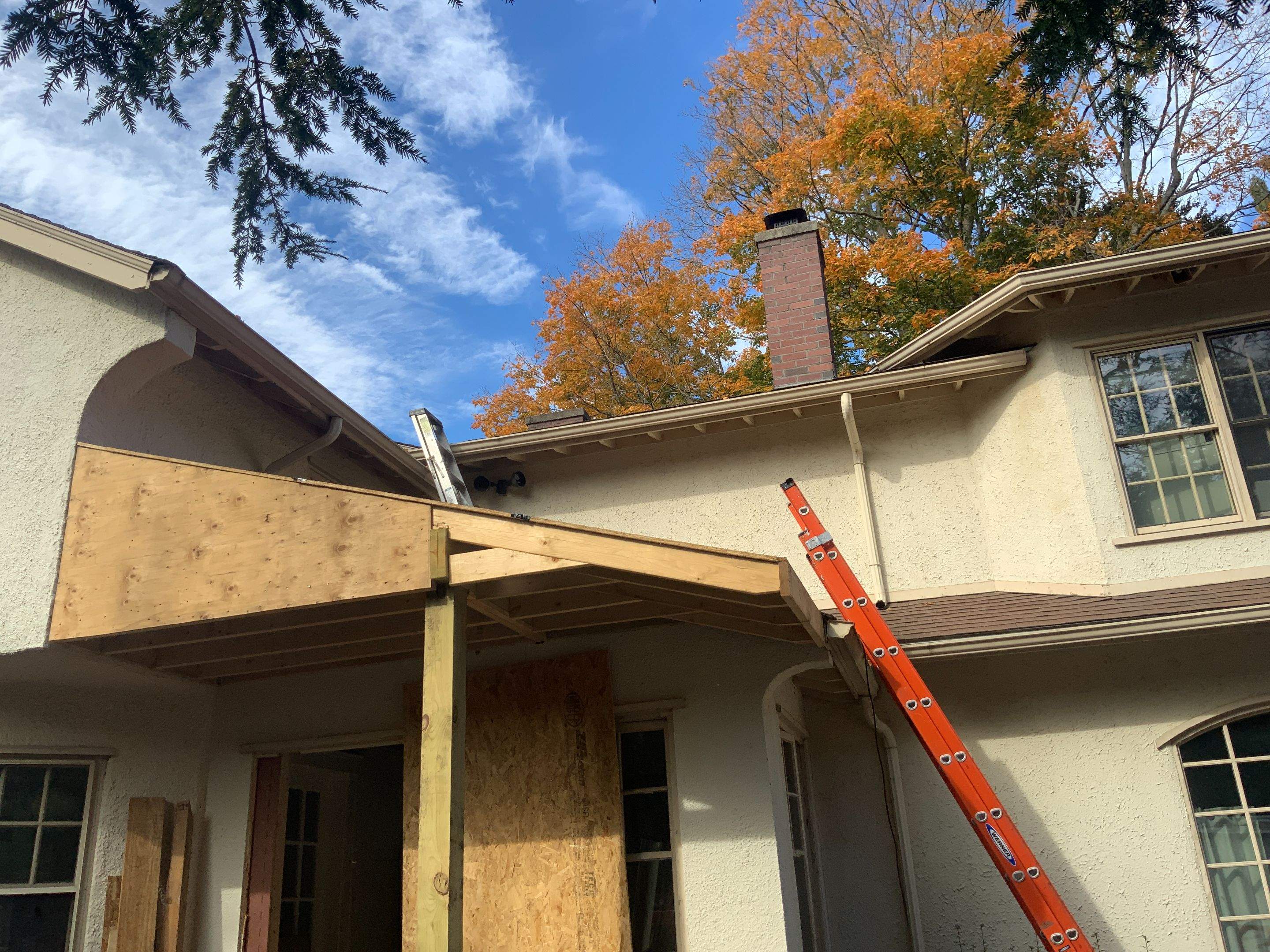 In progress: Exterior renovation in Wellesley MA by UBrothers Construction