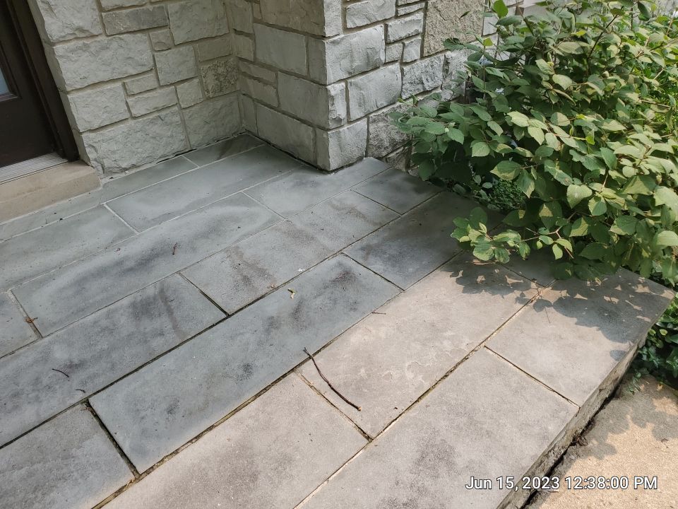 Highland Park, IL Bluestone, concrete,  Trex deck cleaning by Northern Power Washing LLC.