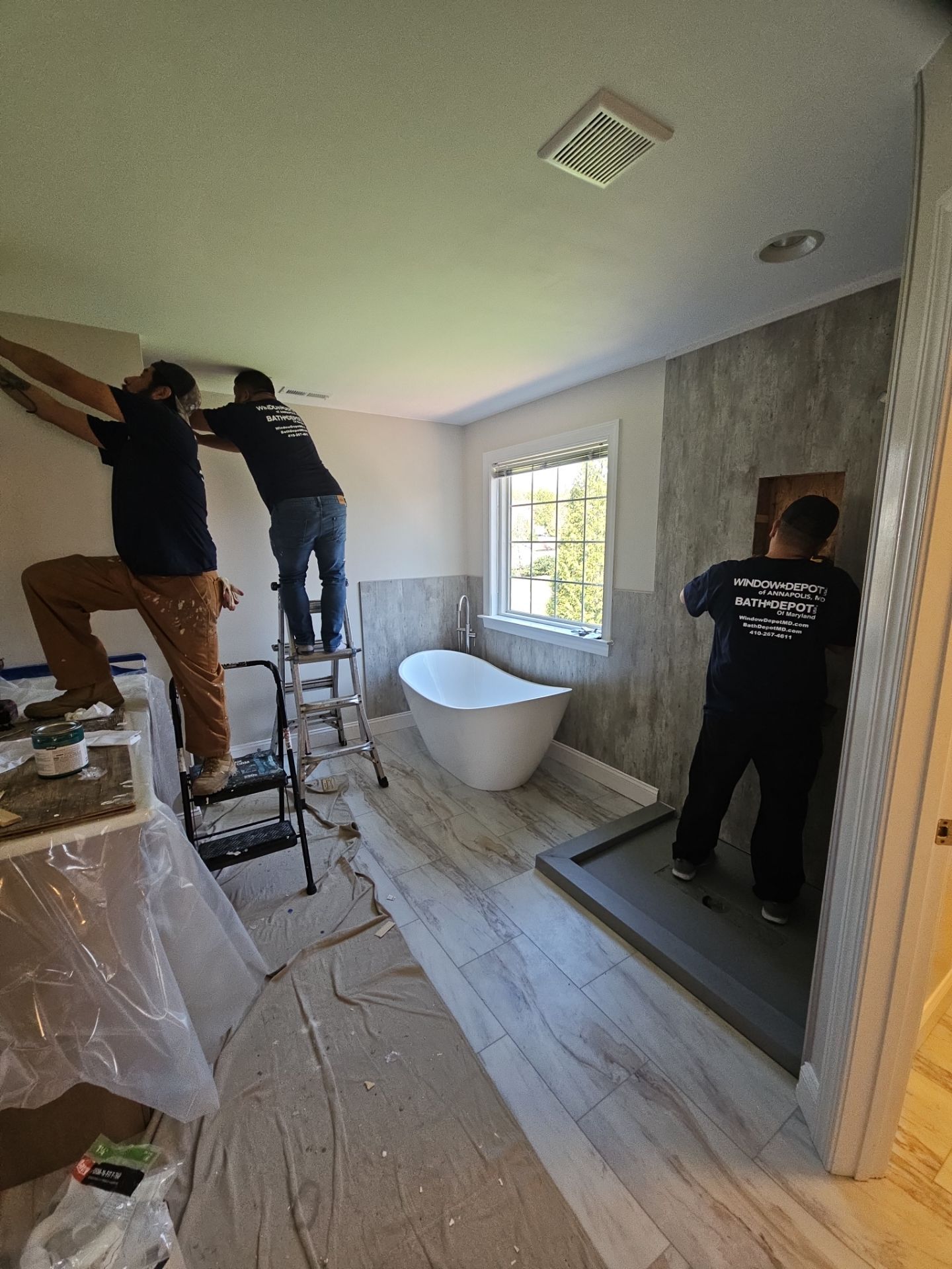 Complete master bathroom remodel/Full window replacement by Window Depot of Annapolis