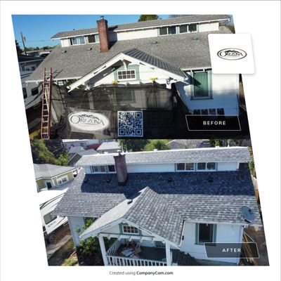 Residential Roofing Installation using IKO Dynasty (Color: Summit Grey)