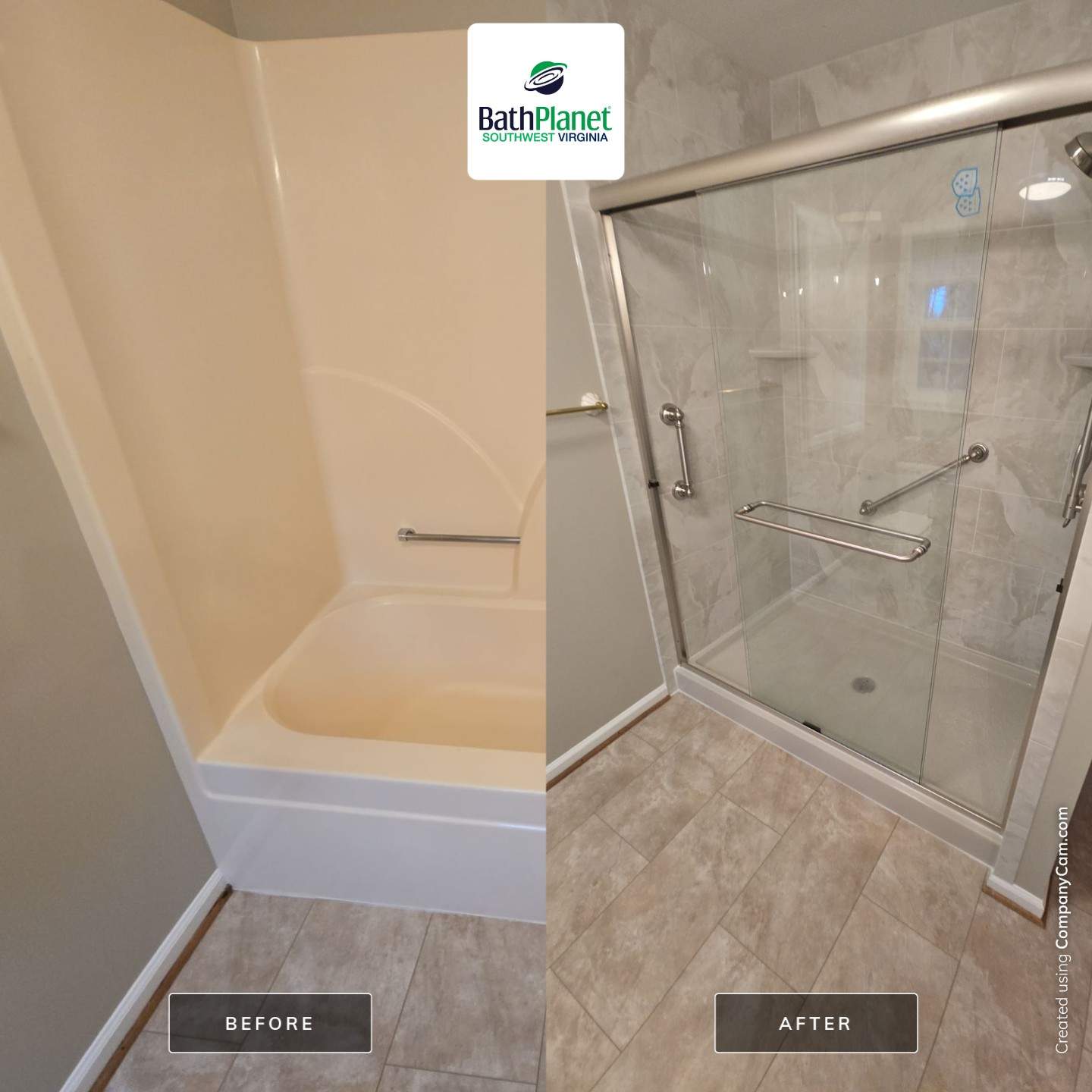 Tub to Shower by BathPlanet SW Virginia