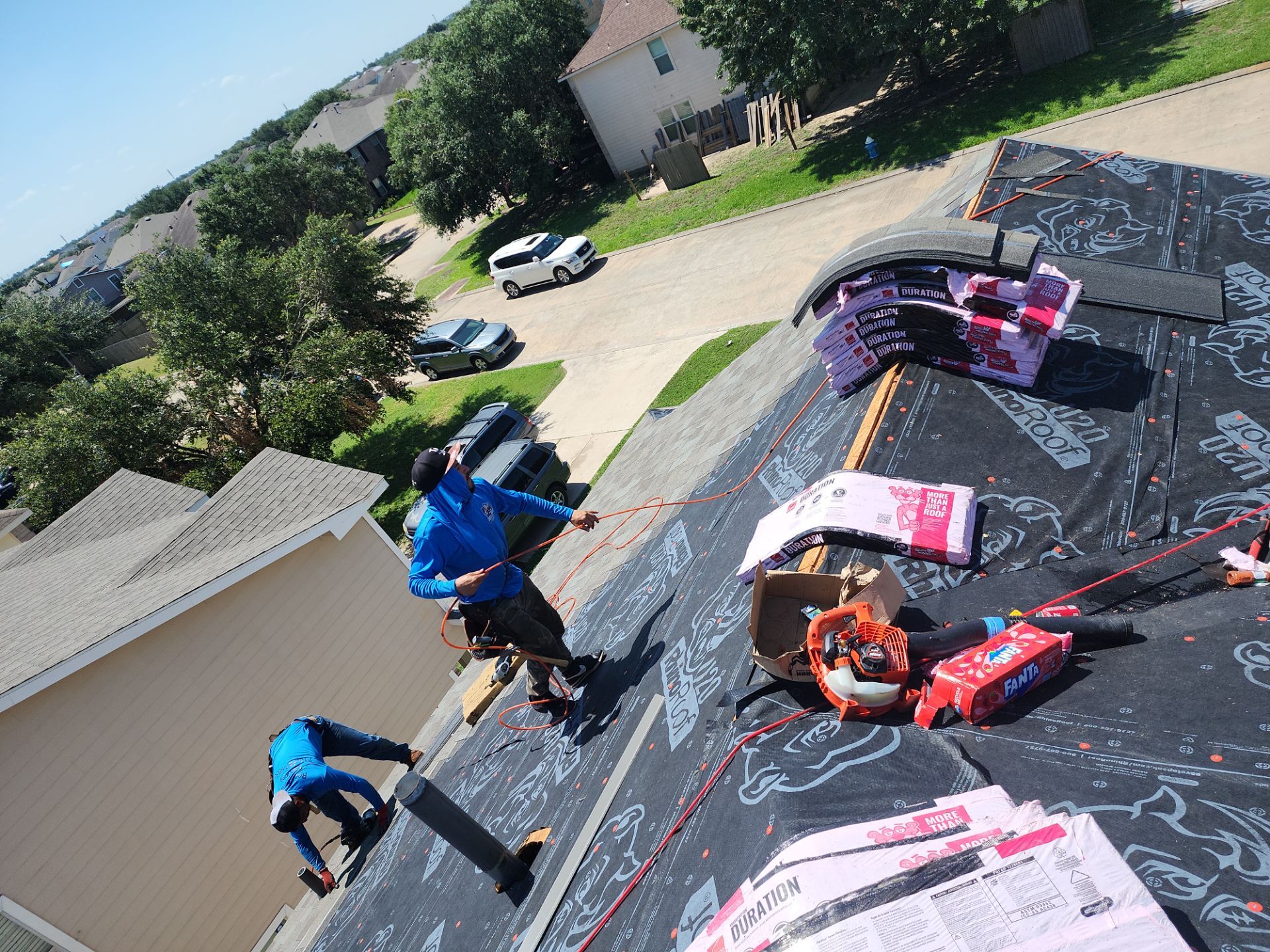 Residential Roofing Installation using Owen's Corning Duration (Lifetime) Shingles by Roof Repair Company
