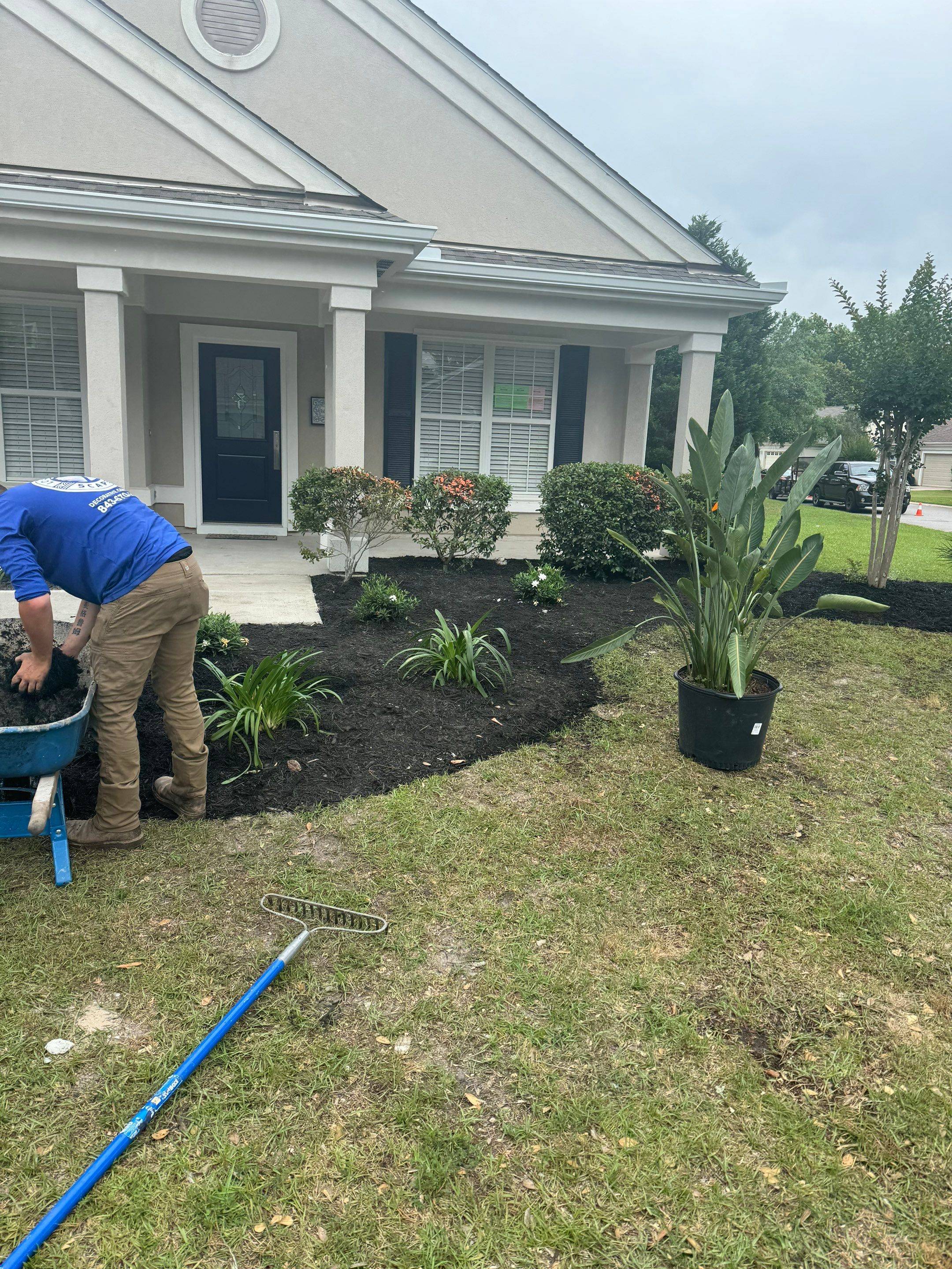 Residential Landscape Refresh and Full Mulch Installation by Lowcountry Scapes, LLC