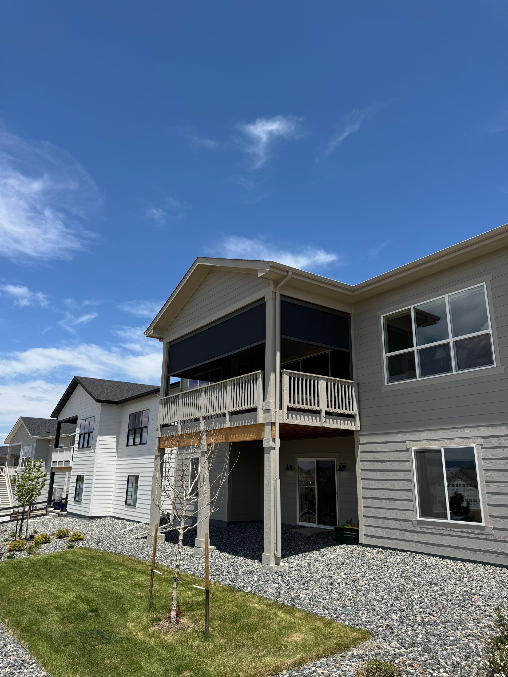 Castle Rock Exterior All-Weather MagnaTrack Screens Installation by Outdoor Solutions Colorado
