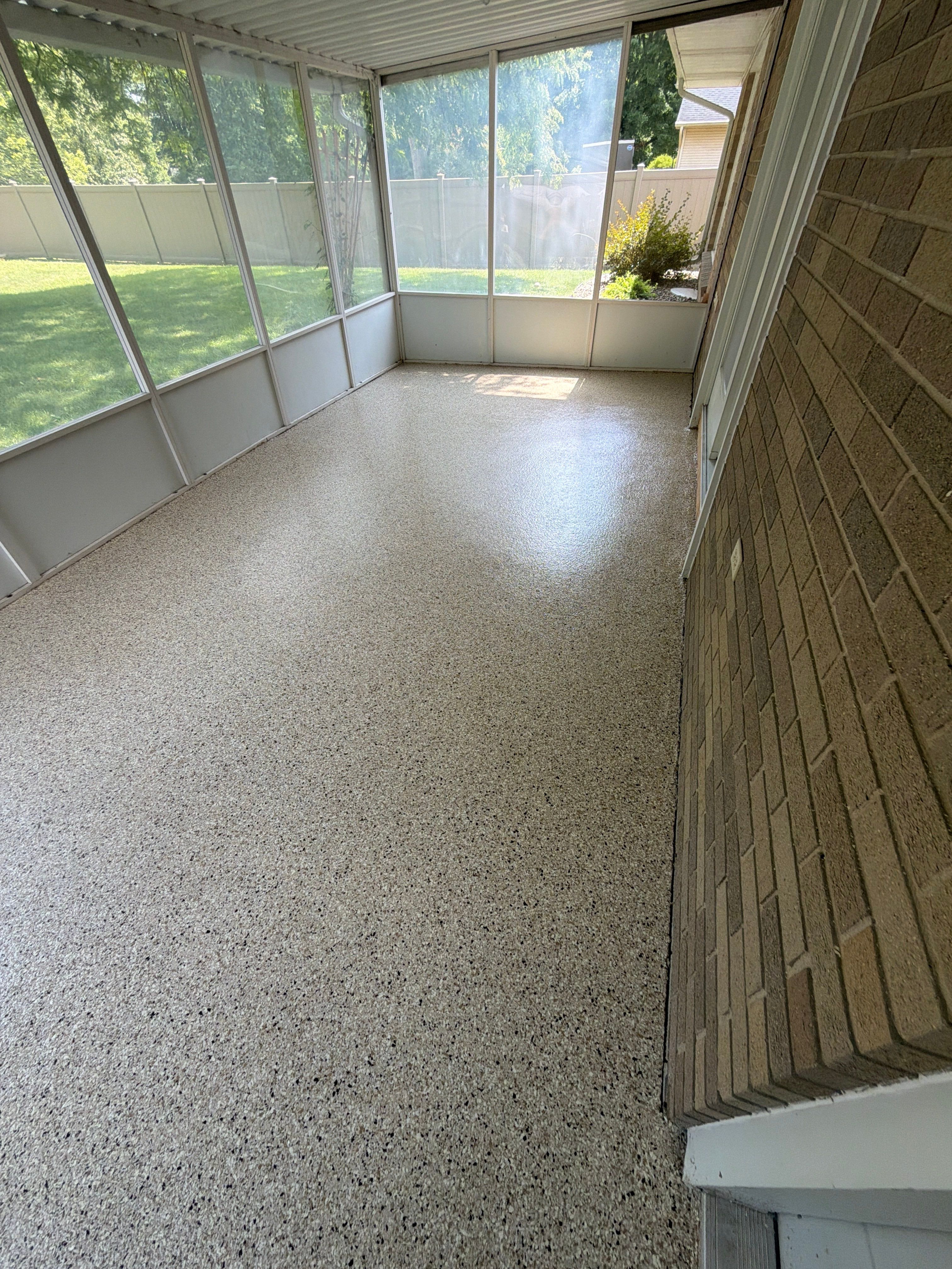 Project in Saint Johns, Michigan by Freedom Concrete Coatings. 