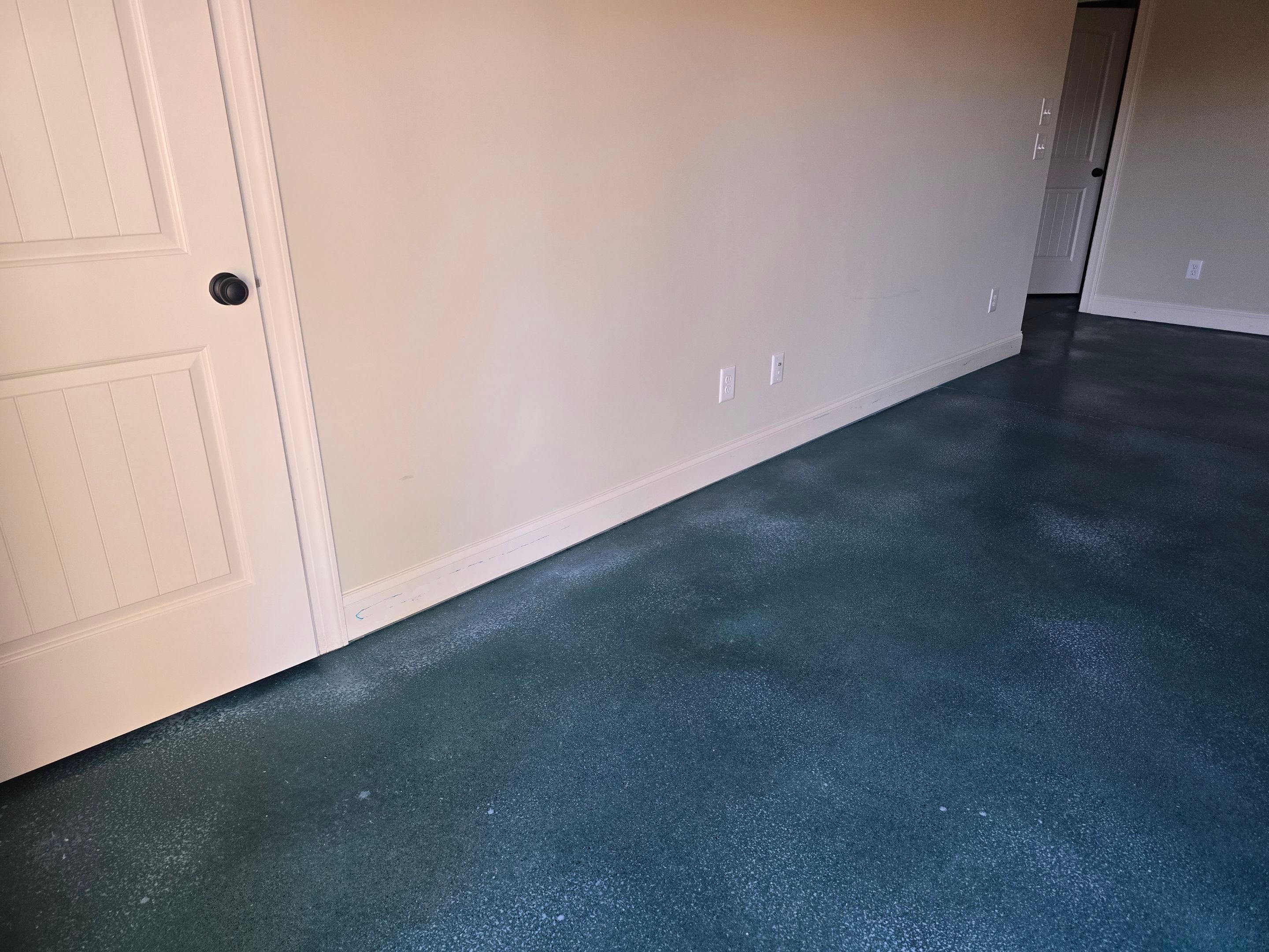 Basement Floor in Carribbean Blue by Elite Floor Solutions