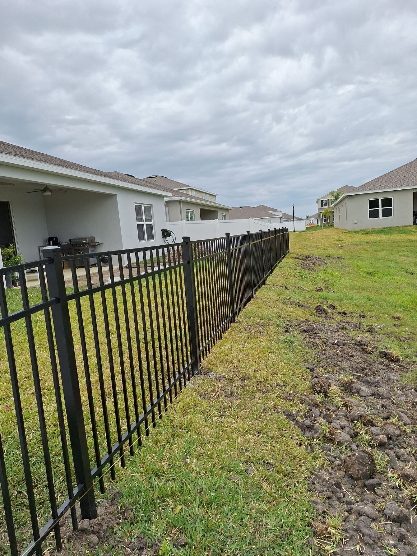 Vinyl Fence Installation using Vinyl Fence and Black 3 Rail Aluminum Fence  by Asap fence and gates, LLC