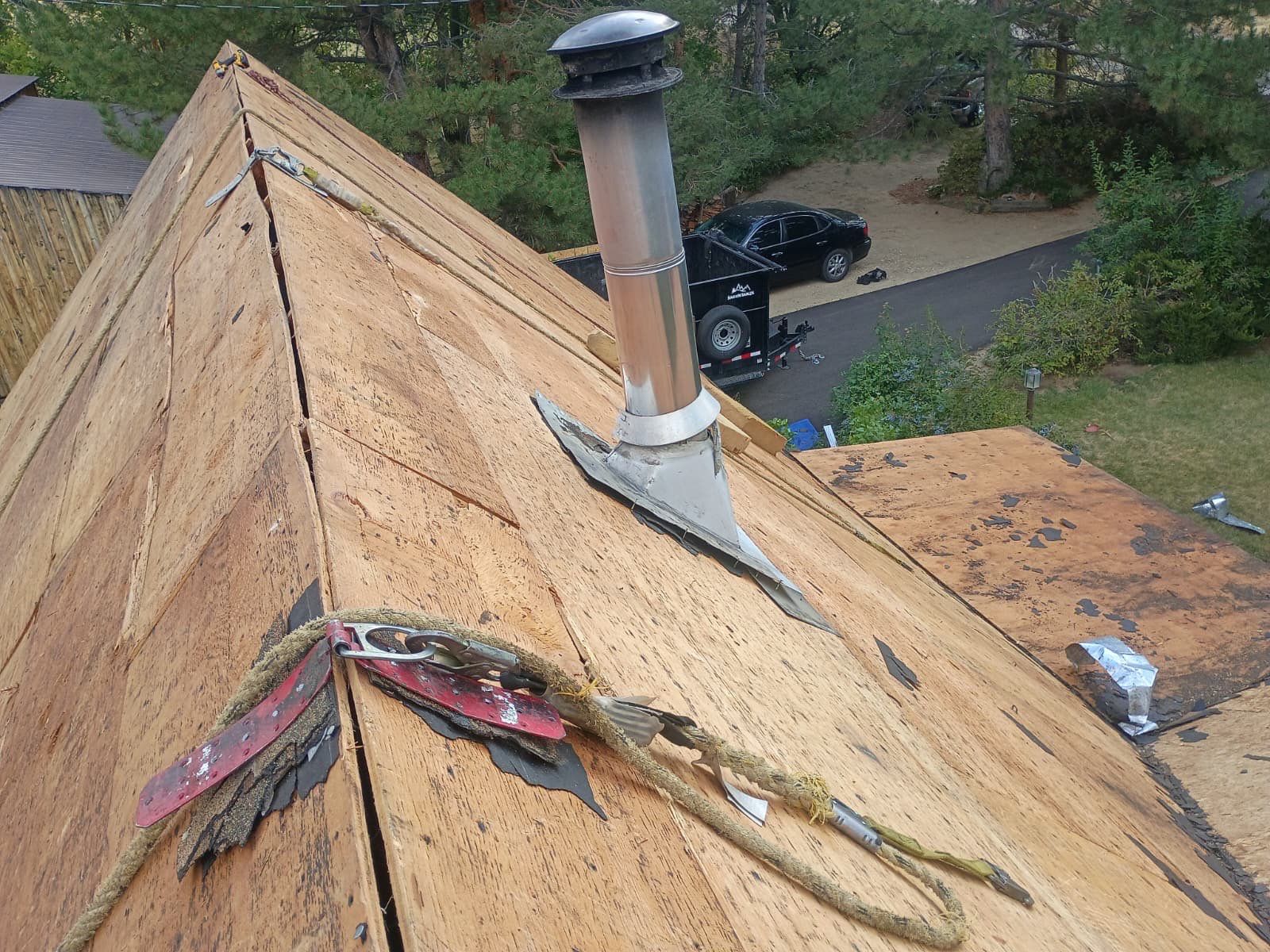 Architectural Shingle Roof Replacement for Boise Log Cabin Home by Olive Roofing