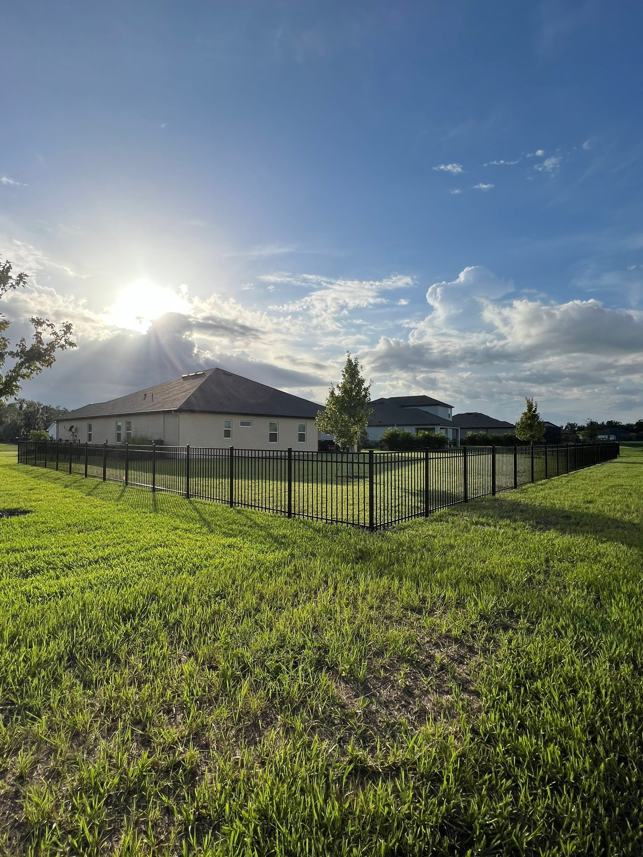 Parrish, FL  Black 3 Rail Aluminum Fence Installation by Asap fence and gates, LLC