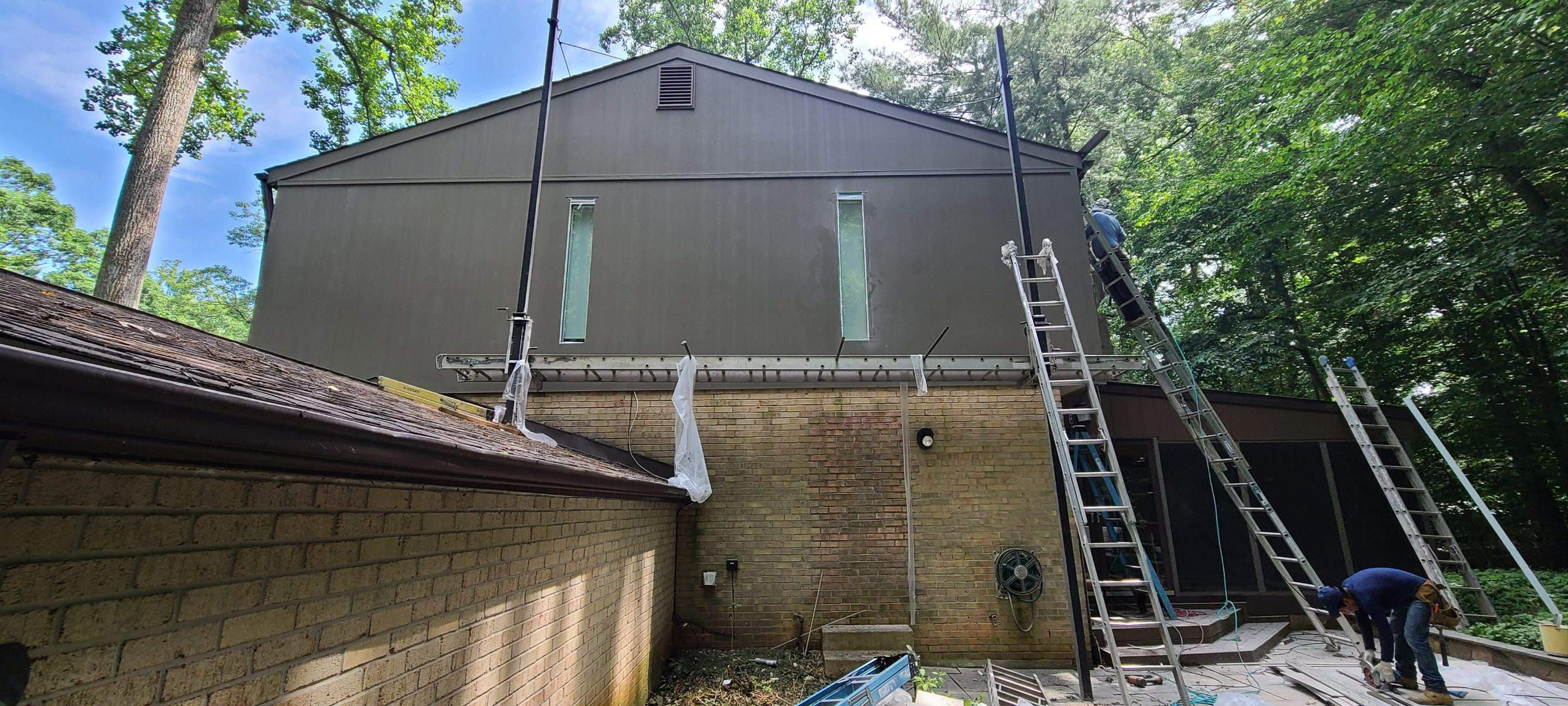 James Hardie Board and Batten Siding and ProVia entry door by Window Depot of Annapolis