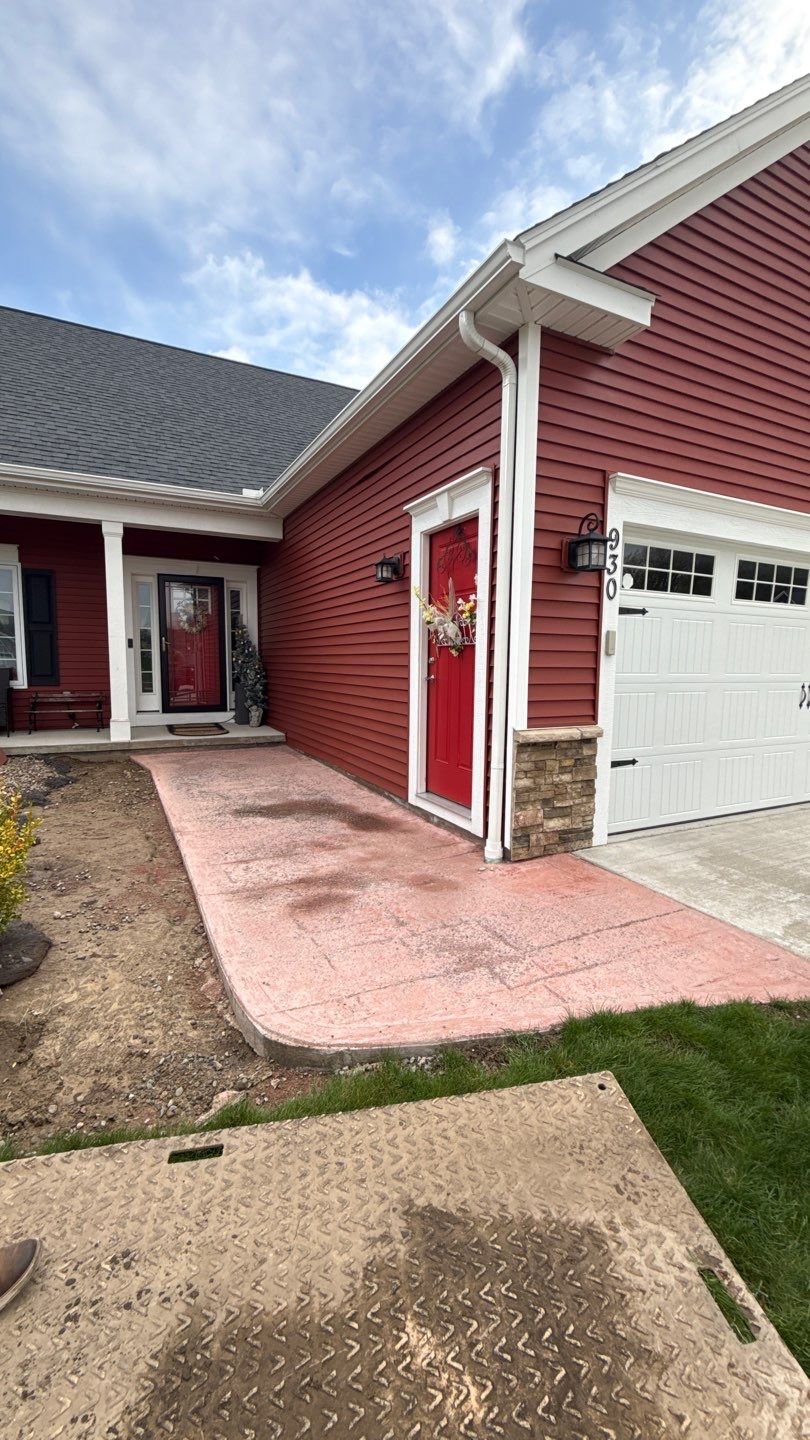 Pittsford Broomed Finished Walkway by NG Masonry & Construction LLC