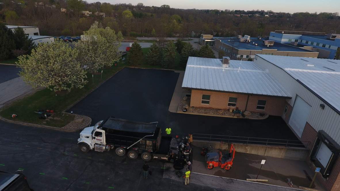 Asphalt Resurface Commercial Park Lot using asphalt by Brant's Asphalt