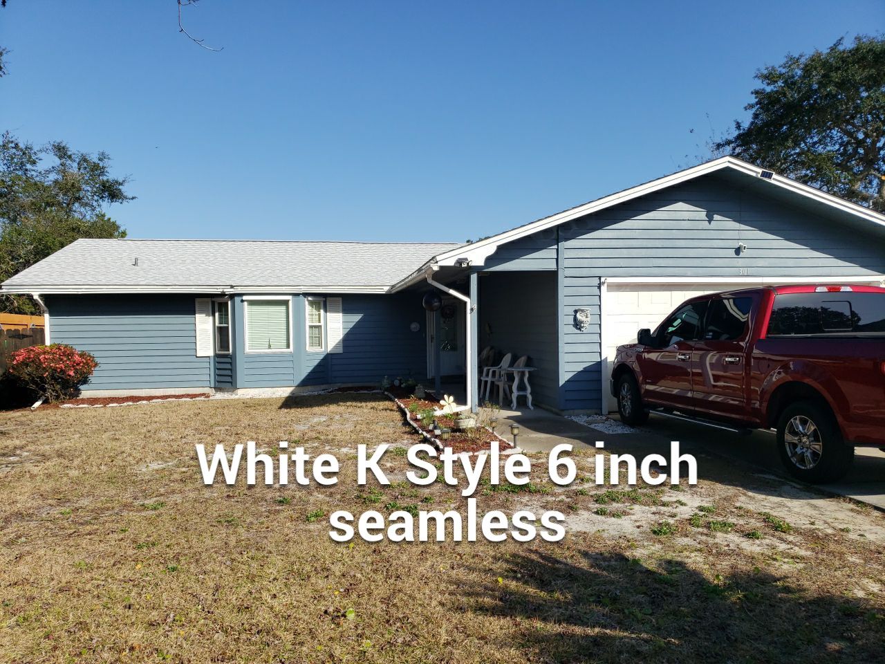 Seamless Gutter Installation Using White K-Style Gutters  by Gutter Professors