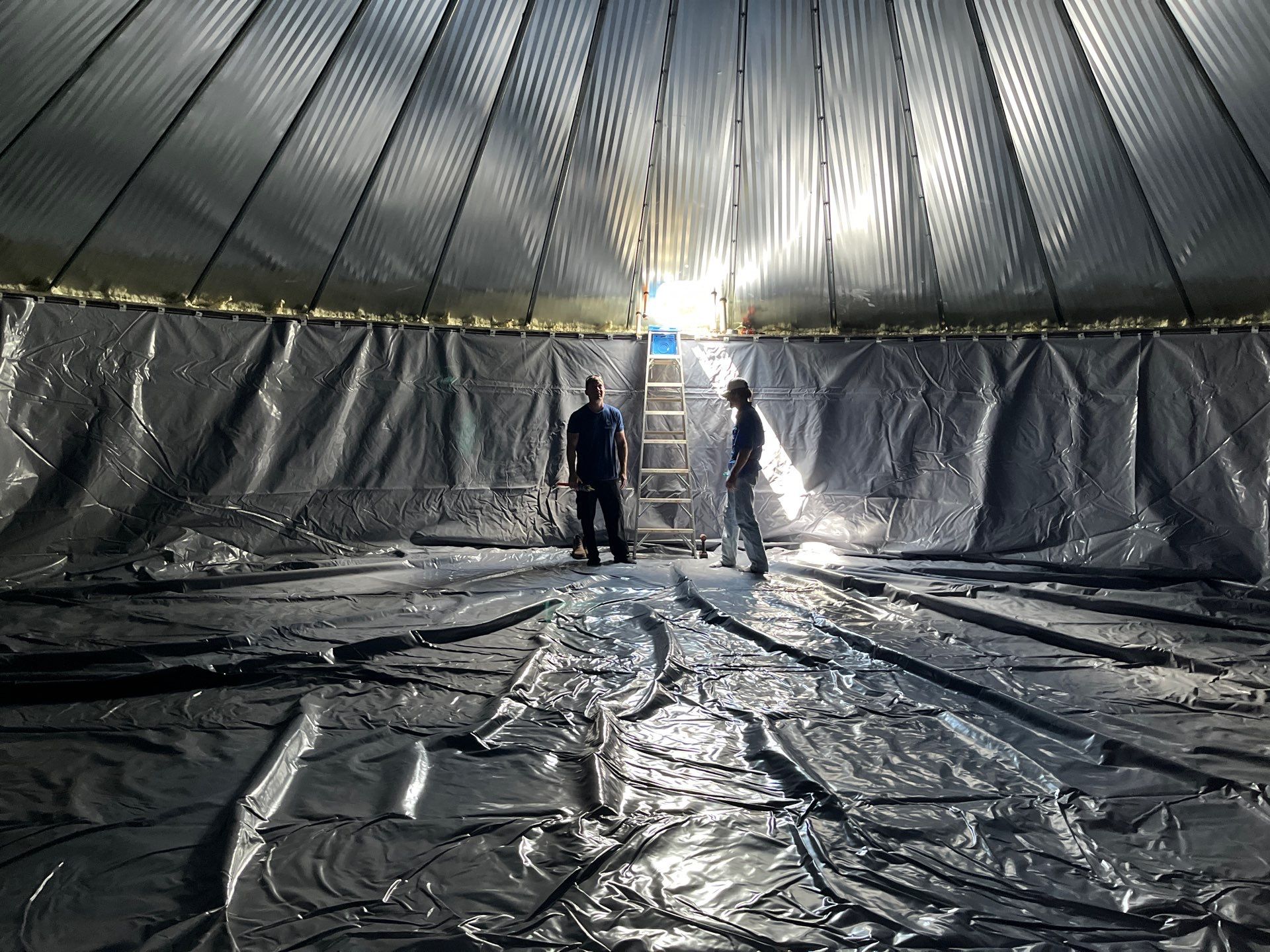 Restoration of 65k gallon Cattle Watering Tank by Hill Country Rain Water