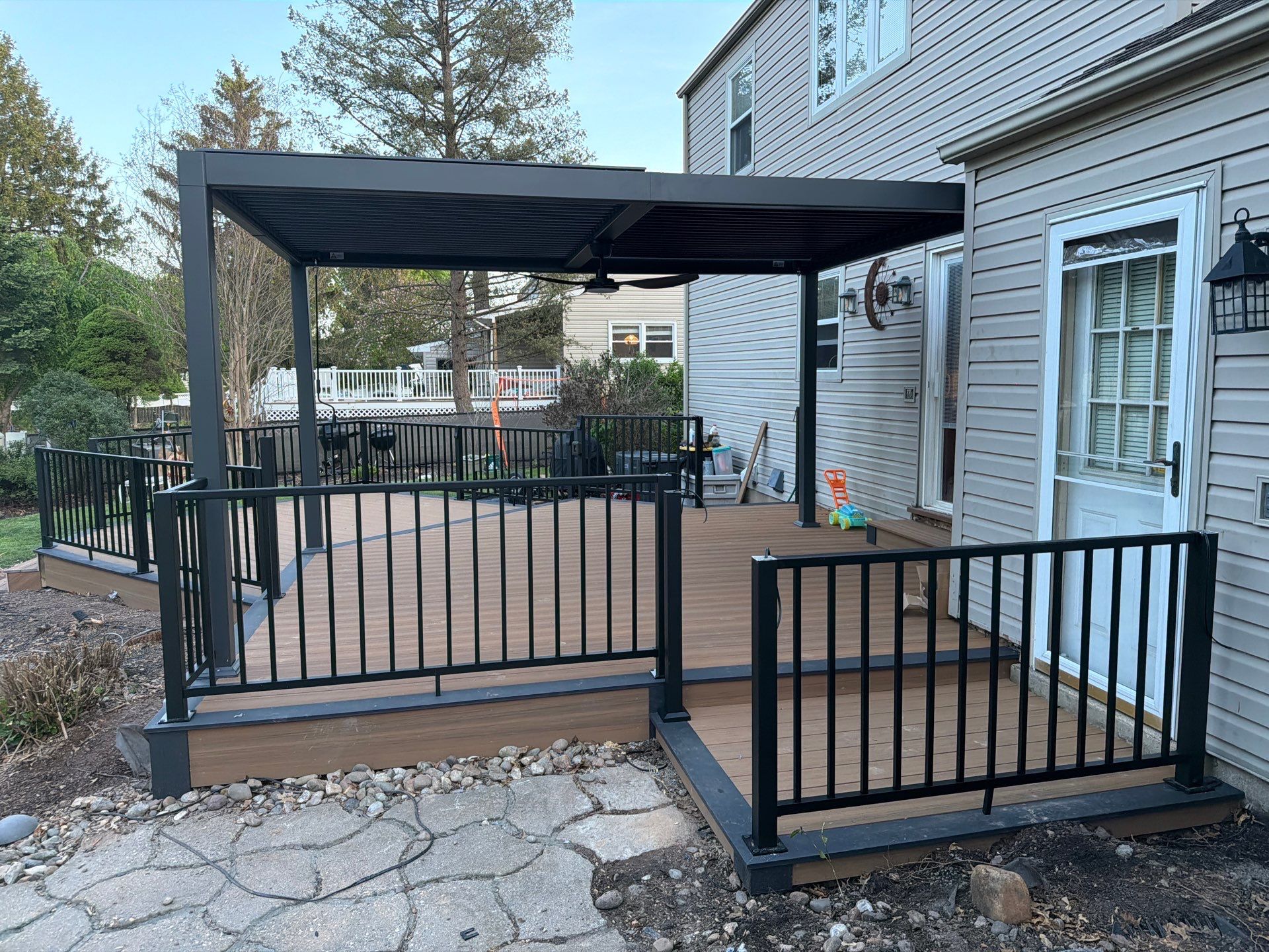 Deck Resurface In Richboro PA With Pergola by deck guardian