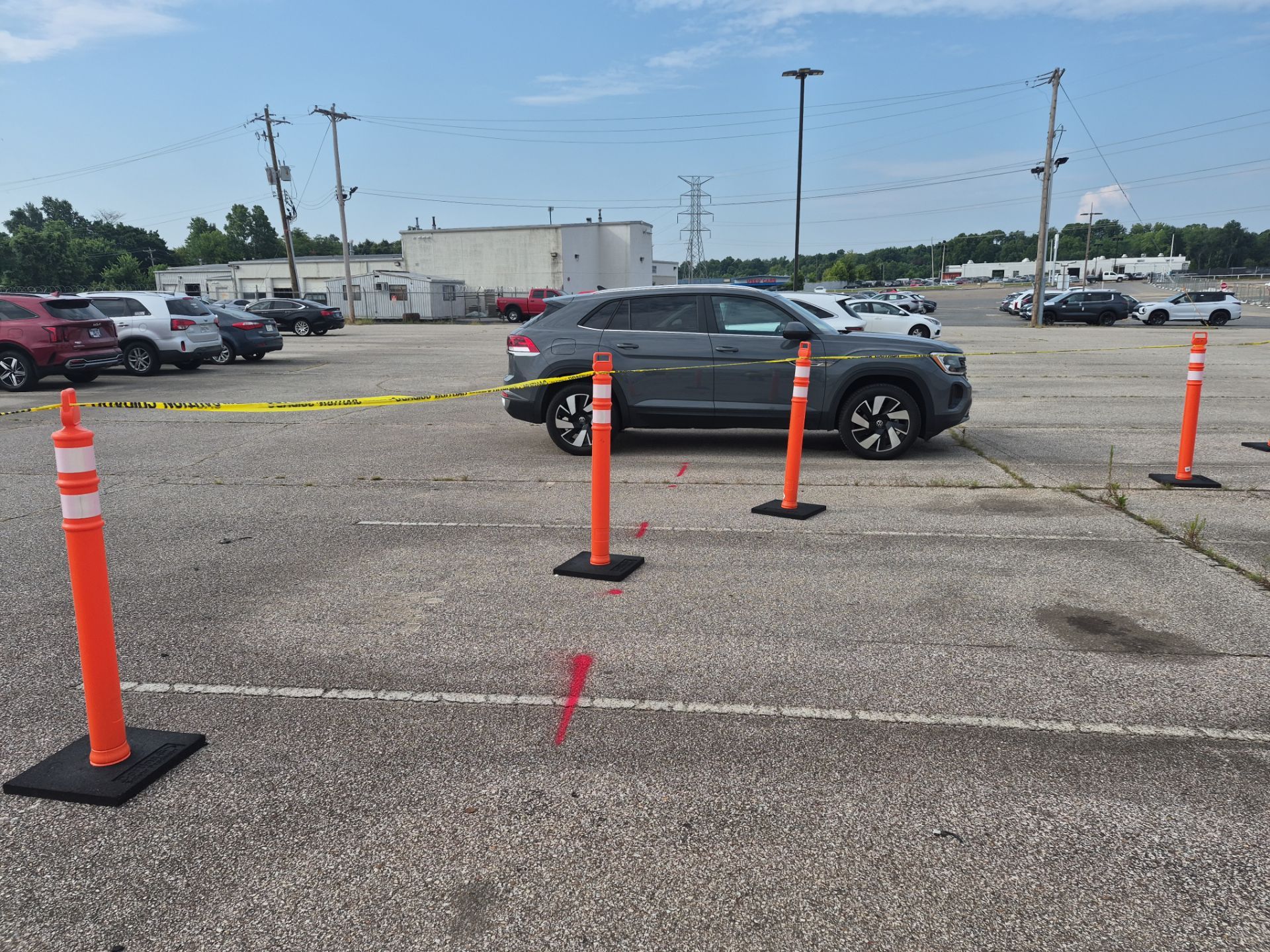 Underground Utility Locating and Mapping at Memphis Car Dealership by Alsip Locating Service, LLC