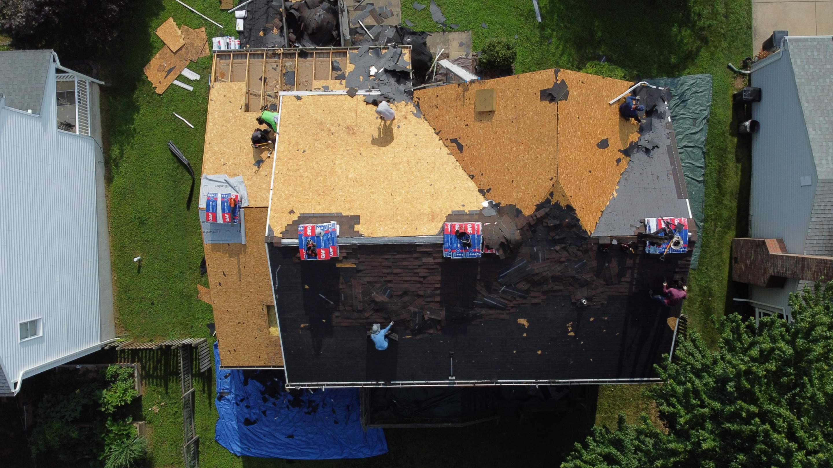 Residential Roofing Installation using GAF Timberline HDZ by Matter Roofing & Construction