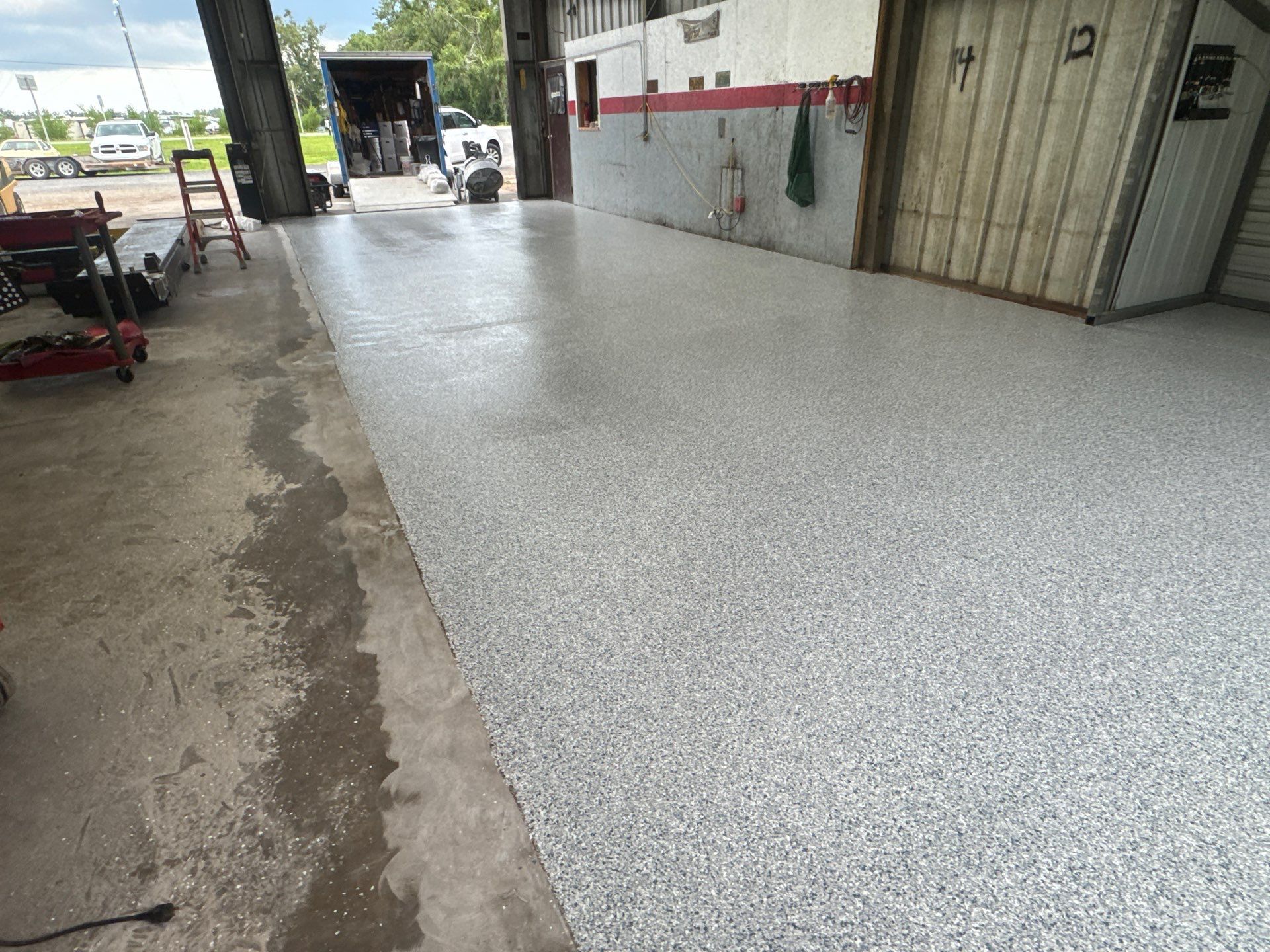 Auto Shop Project in Mayo, FL in Tidal wave by Cross Creek Concrete Coatings