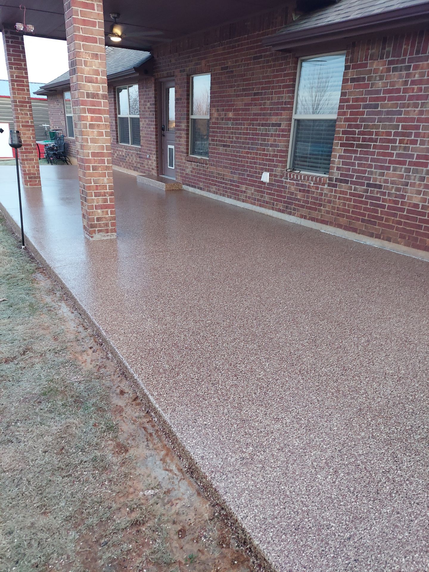 Patio Installation with Chestnut by Copperhead Coatings