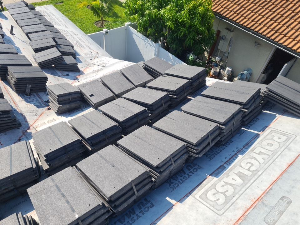 Residential Roofing Installation using Eagle Roofing Tile by BLUES BROTHERS ROOFING