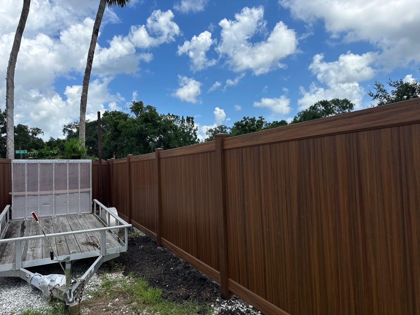 Vinyl Privacy Fence using 6Ft Professional Grade Mocha Walnut Privacy Fence by Asap fence and gates, LLC