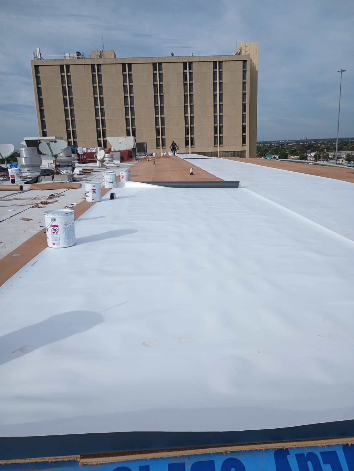 Commercial Roofing Installation using Thermoplastic Polyolefin - GAF by JM Flores Roofing & Construction, Inc