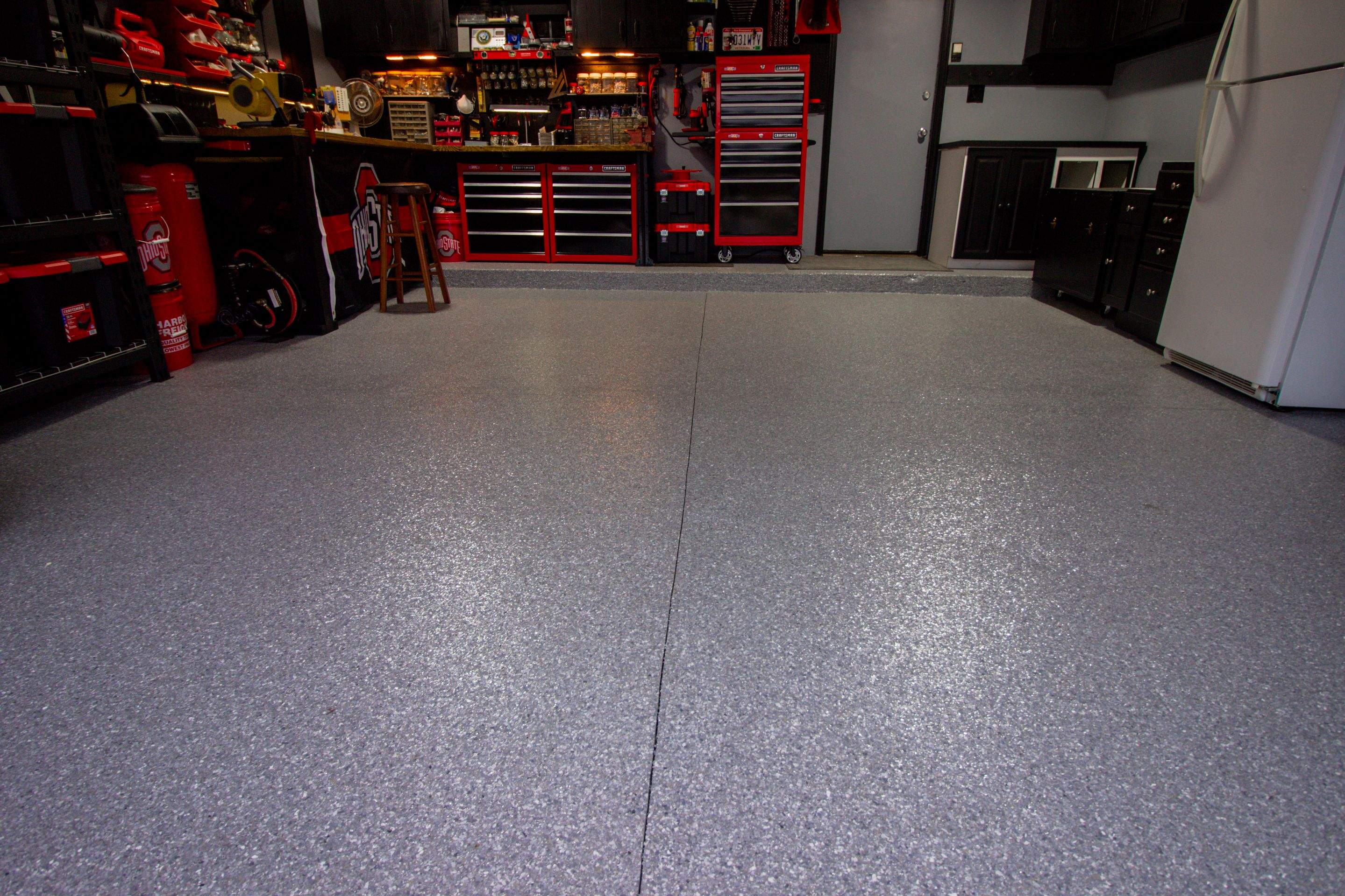 Garage Floor using Granite by Your1DayFloor.com