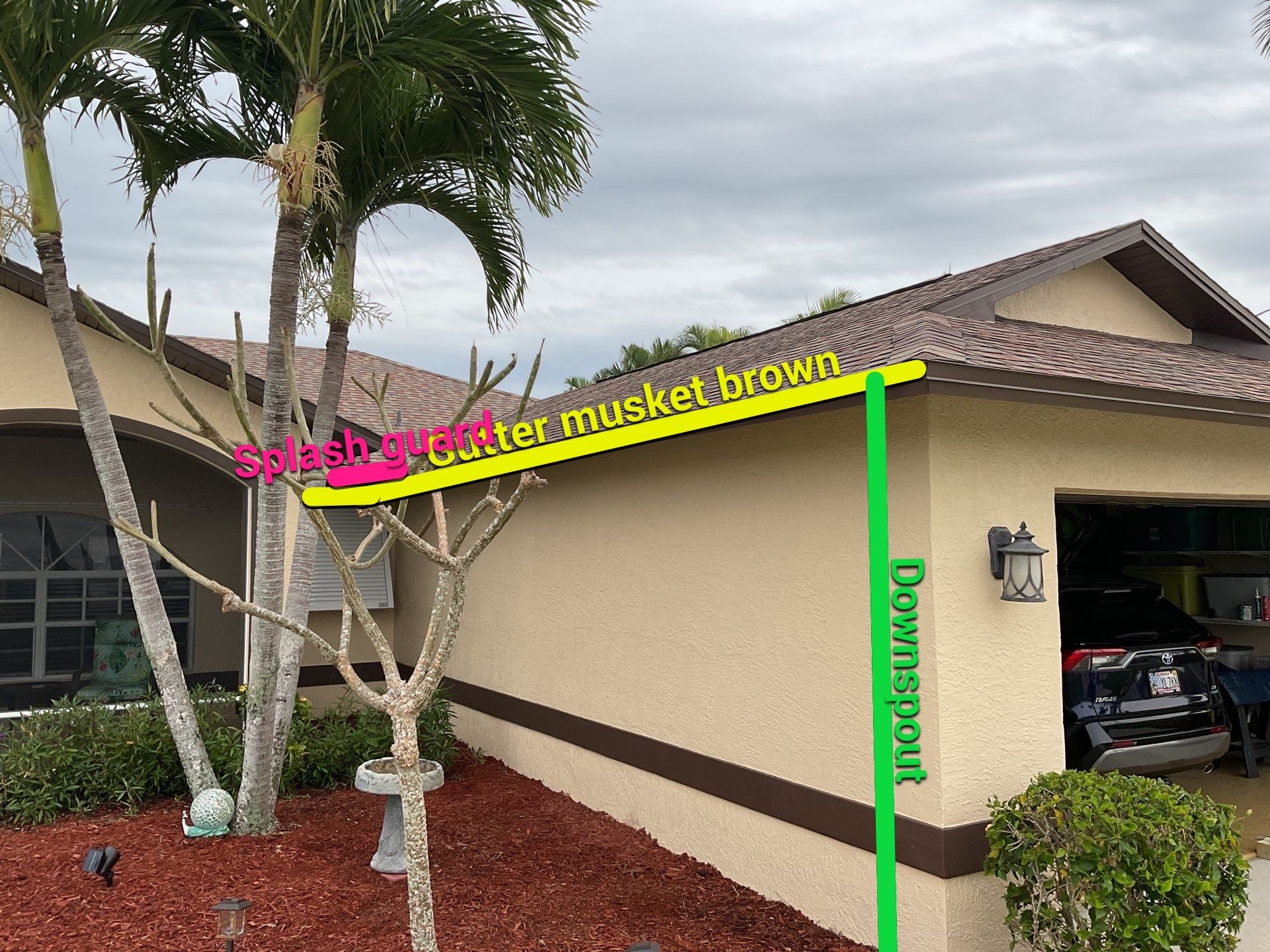 Musket Brown Seamless Gutters using Royal Brown by Gutter Professors