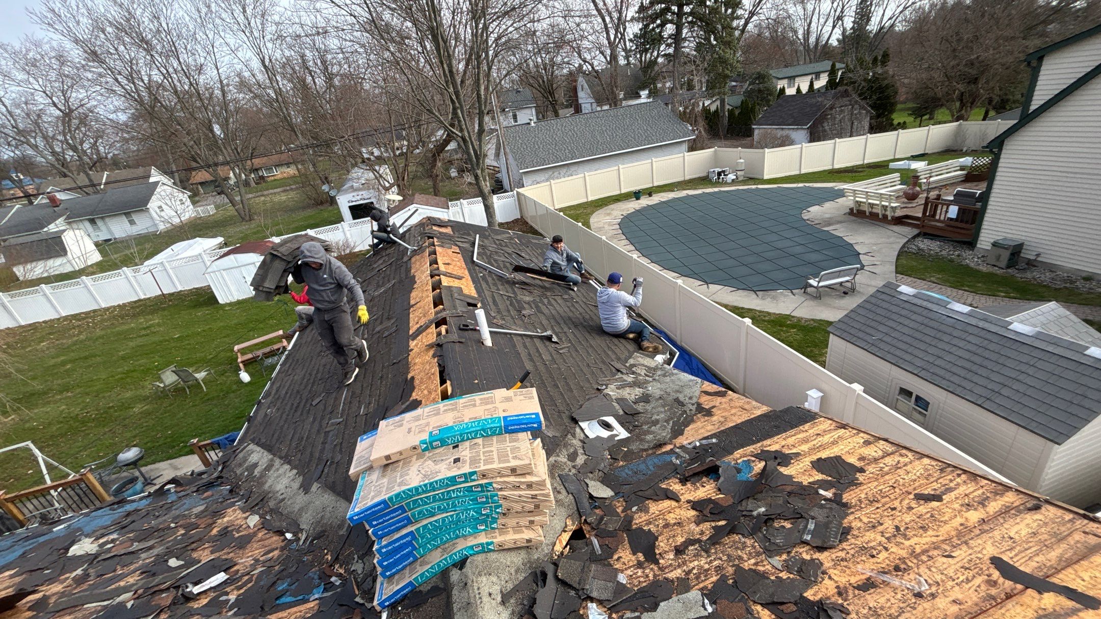 Roof Replacement using CertainTeed Landmark Pewter by 180 Contractors