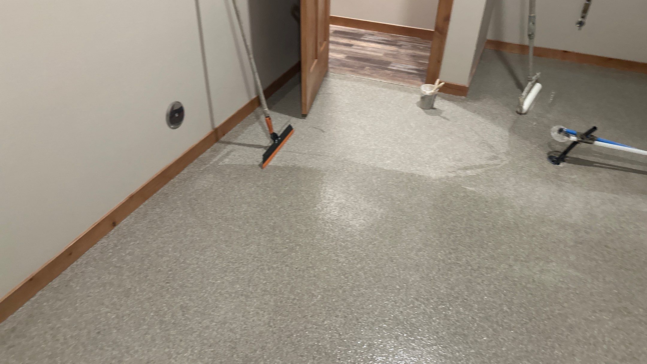 Patio & Laundry Room Transformation using Trail Mix 1/8" Chip by Croc Coatings, LLC