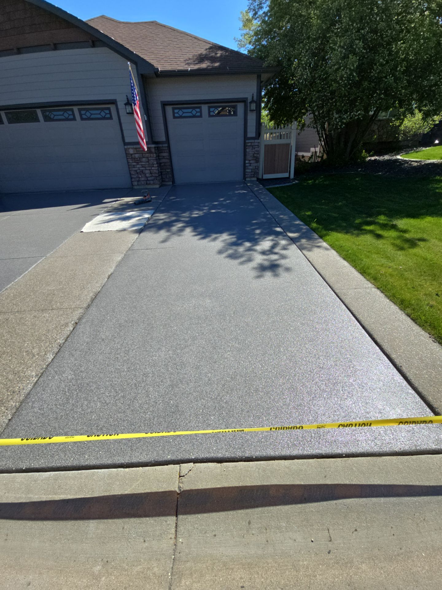 Driveway Transformation using Greystone 1/8" by Croc Coatings, LLC