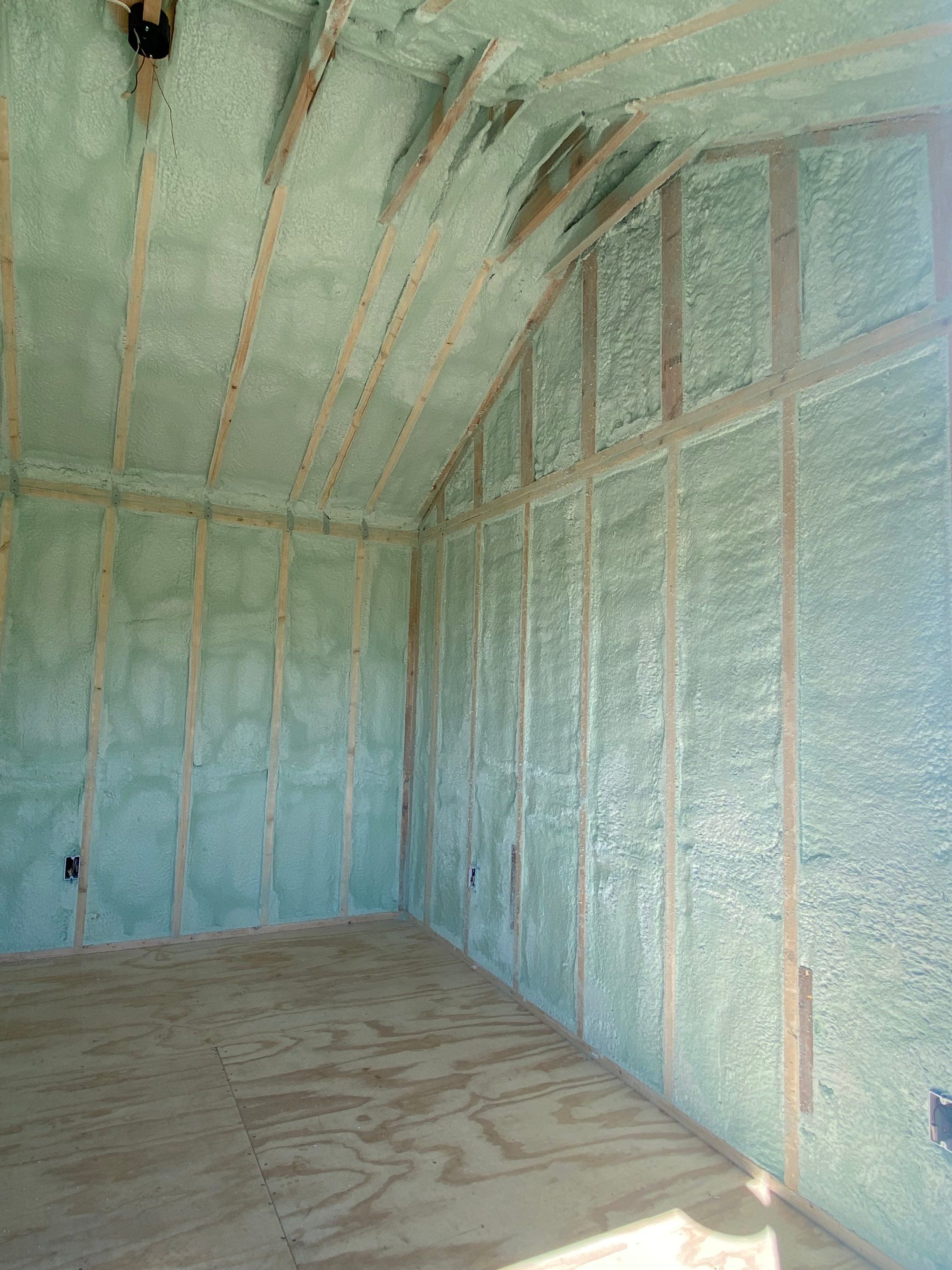Exterior Walls using Closed Cell Spray Foam by NYS Foam & Energy