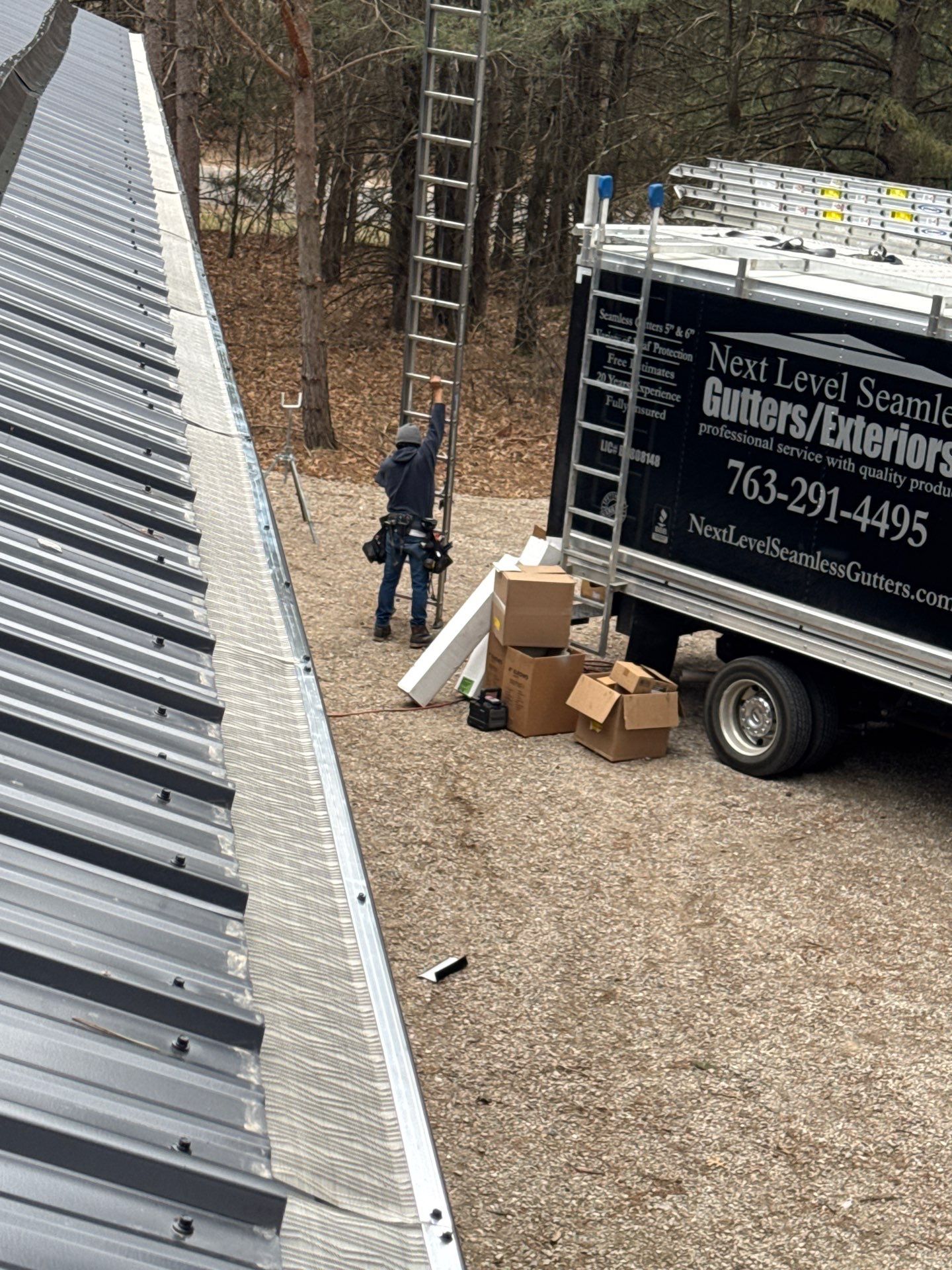 Heavy-Duty Protection: 6" Gutters with Leaf Blaster Pro & Snow Rails by Next Level Seamless Gutters / Exteriors Inc.
