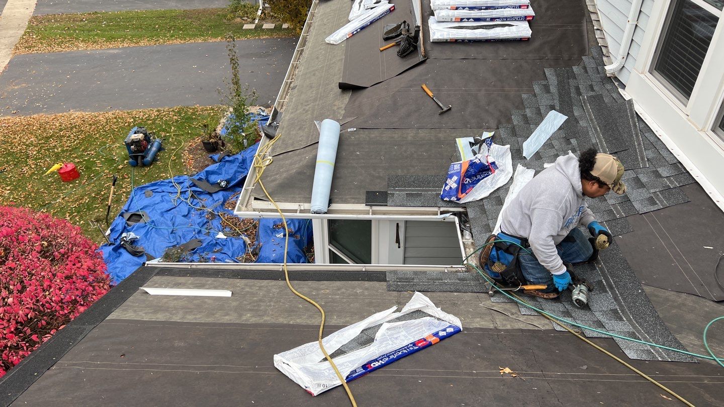 Multi-family unit roof replacement. using GAF Timberline HDZ by Pro Home Services Inc