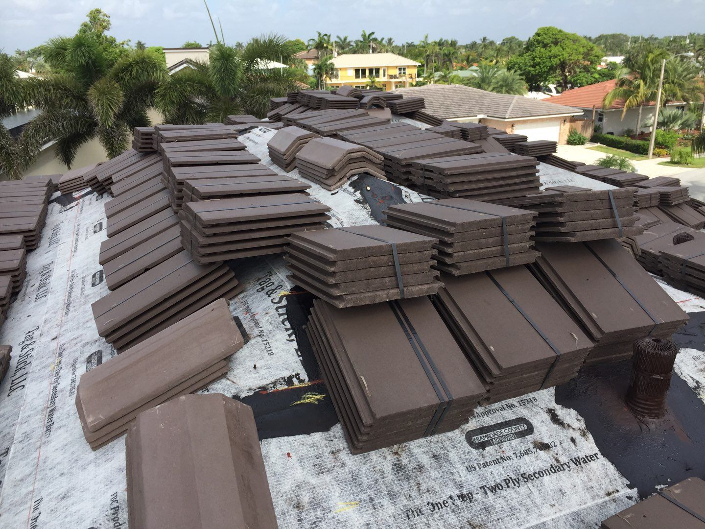 Residential Roofing Installation using Saxony 900 Slate by BLUES BROTHERS ROOFING
