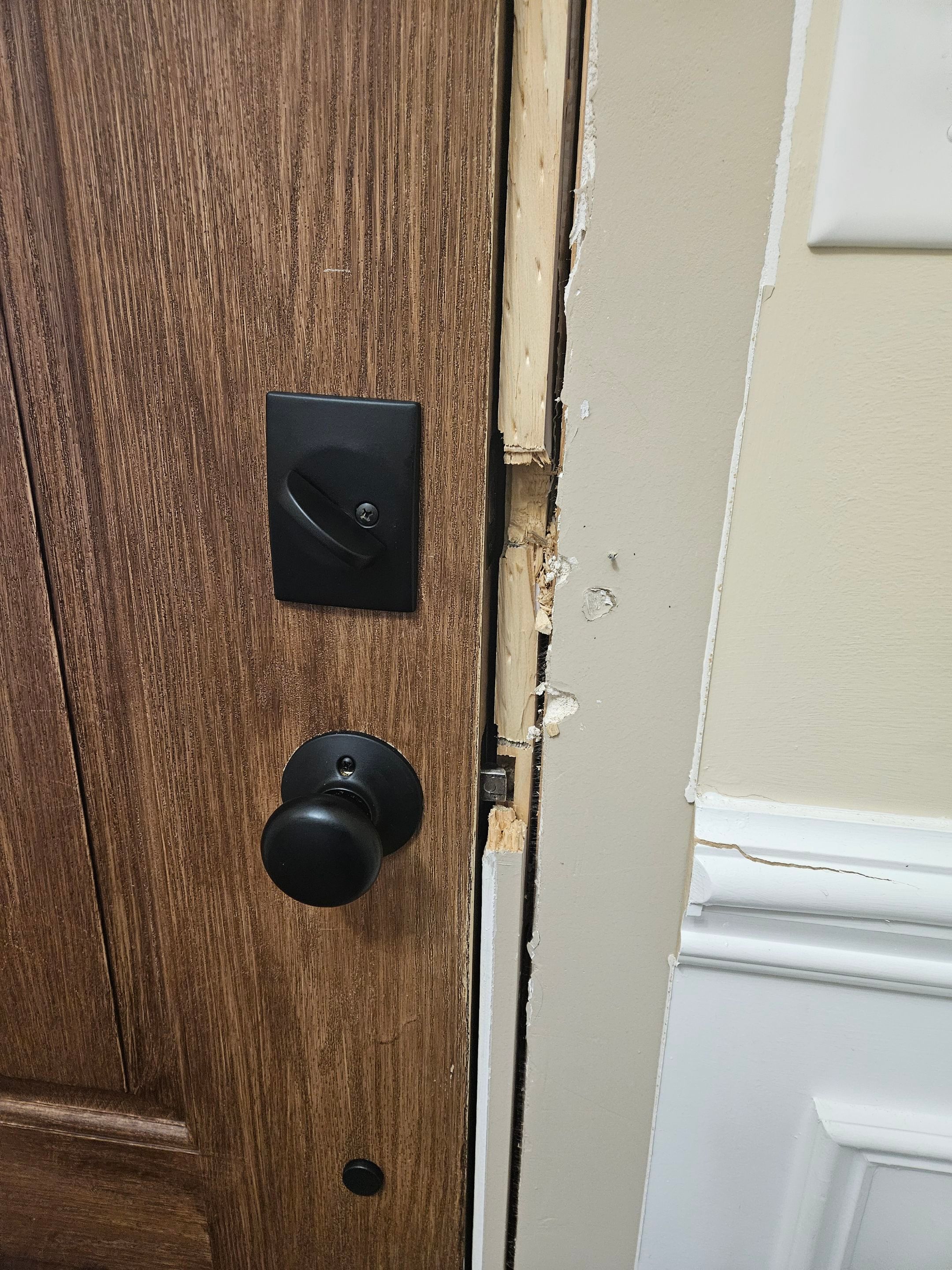 Drywall/door/frame repair and towel hanger installation by Swift Signings and Services LLC