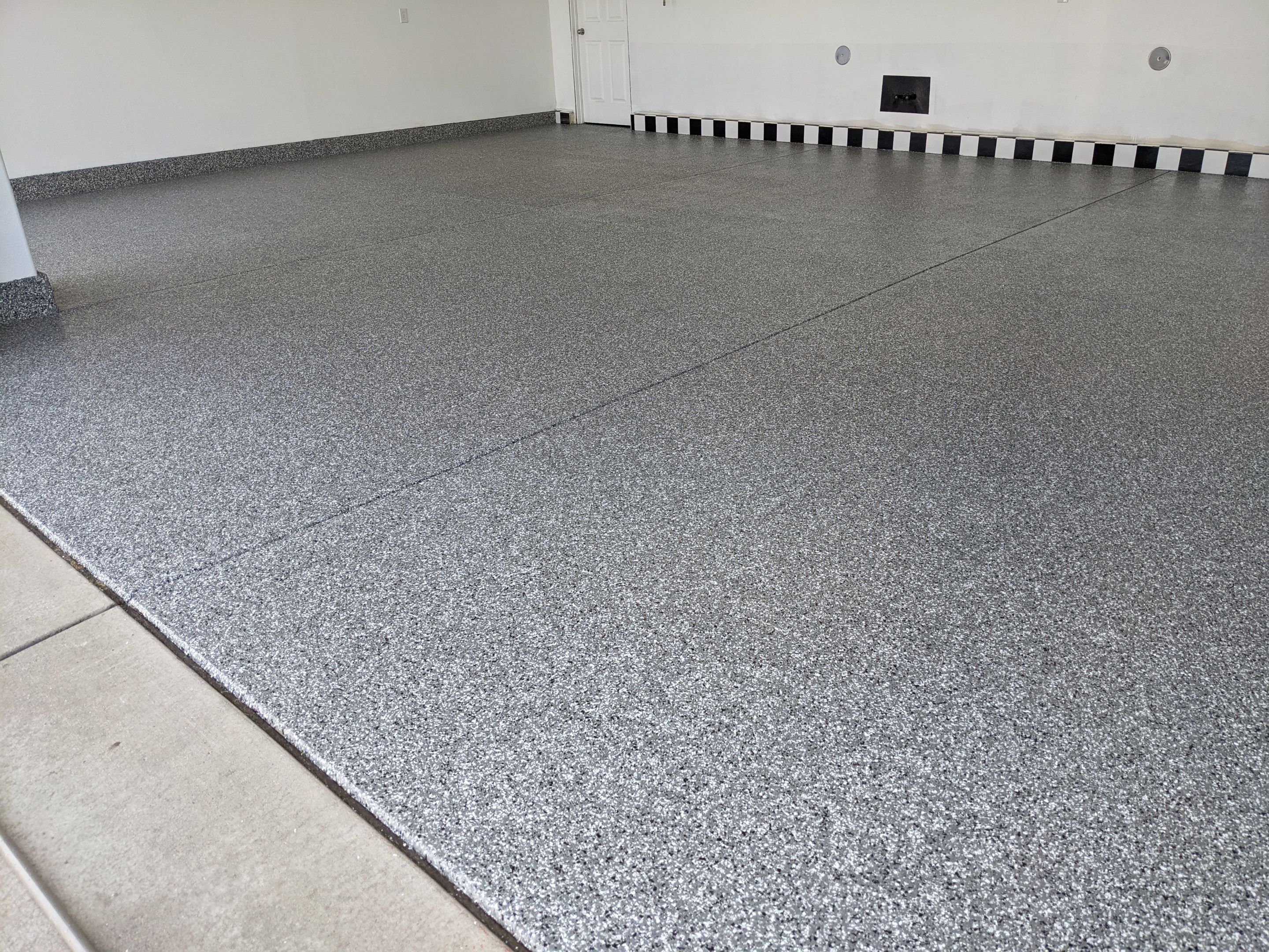 Garage Transformation using Smoke by Croc Coatings, LLC