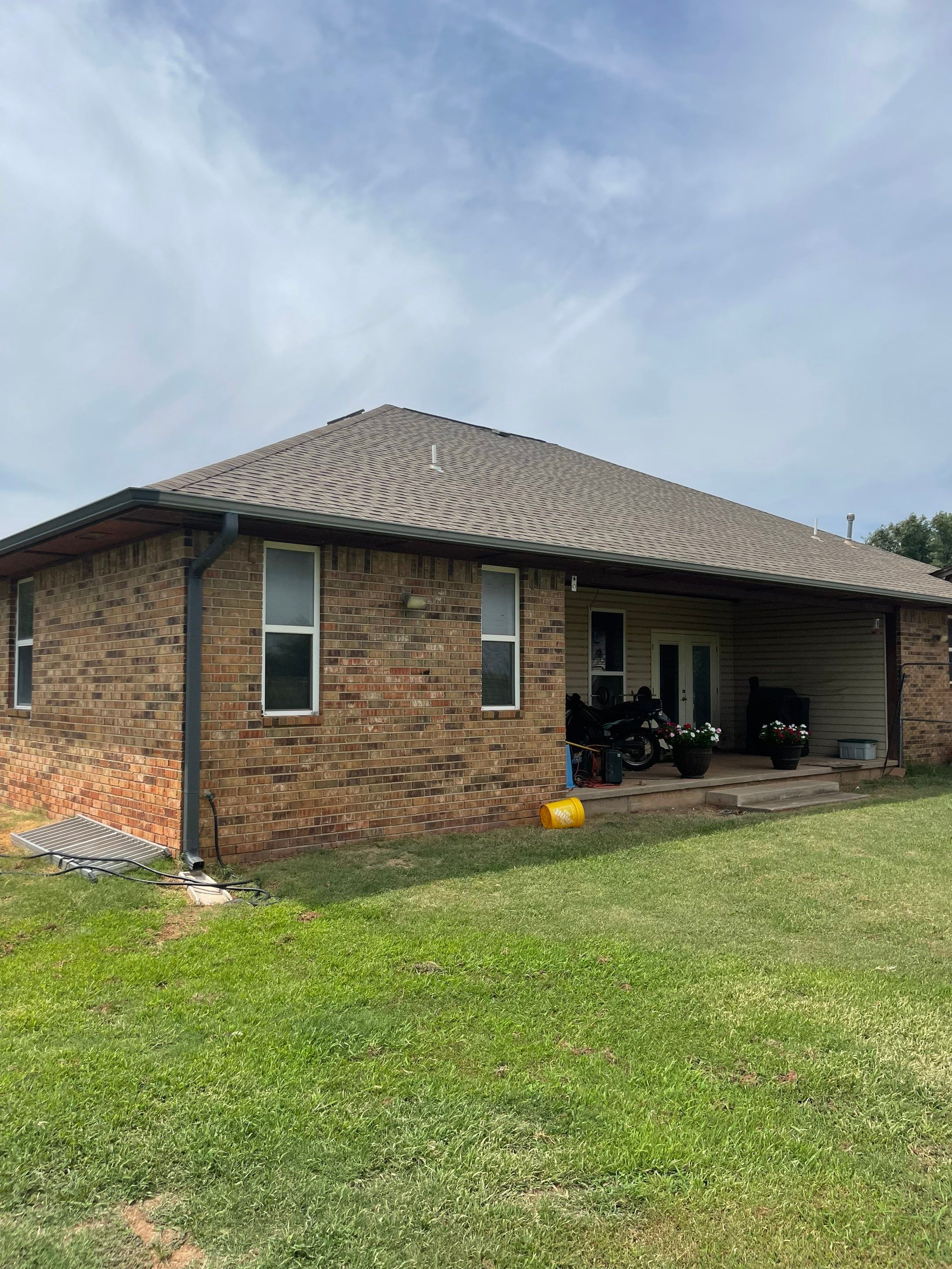 Hail Damage on a Roofing System by Icon Roofing And Construction 