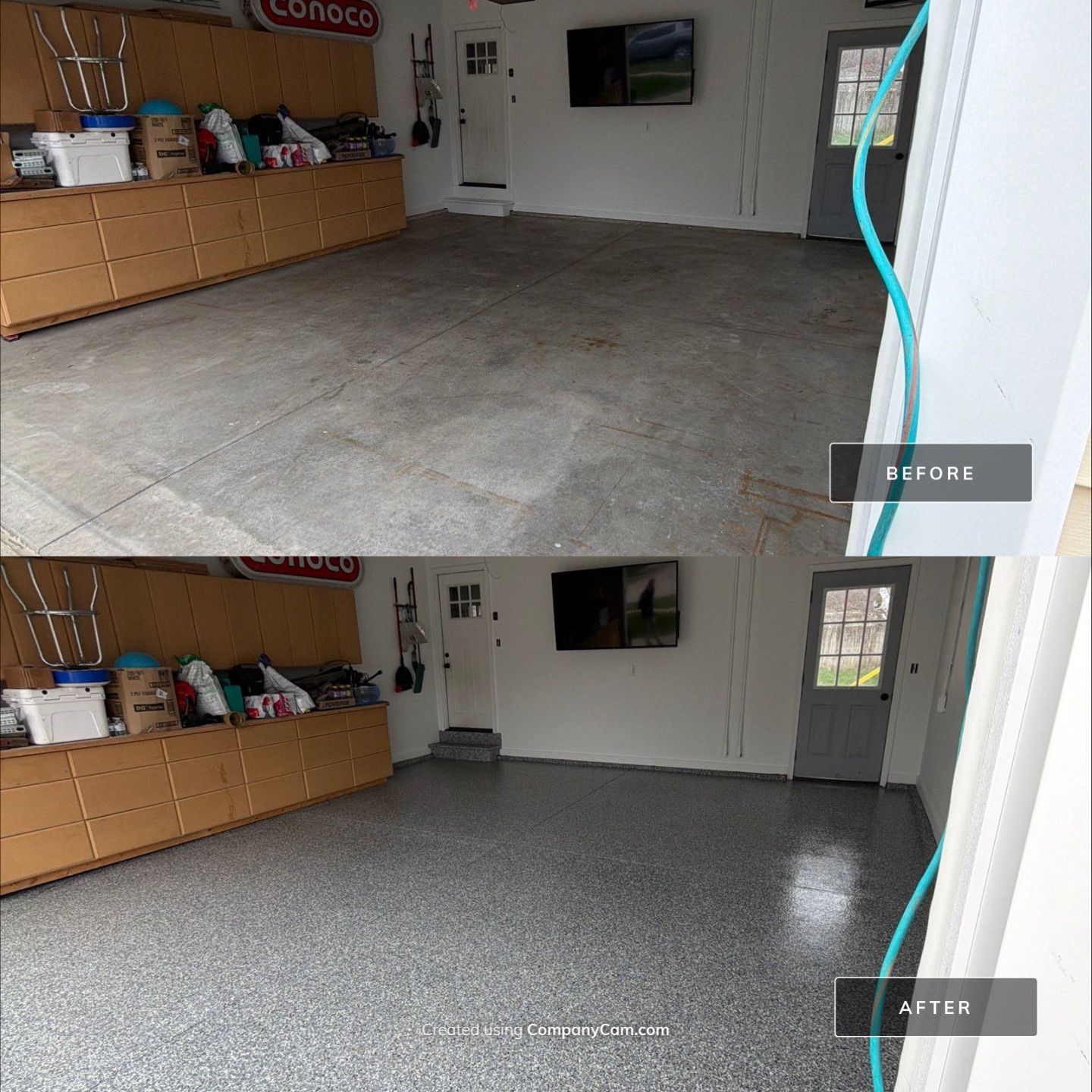 Indianola Garage Transformation by Revival Concrete Coatings