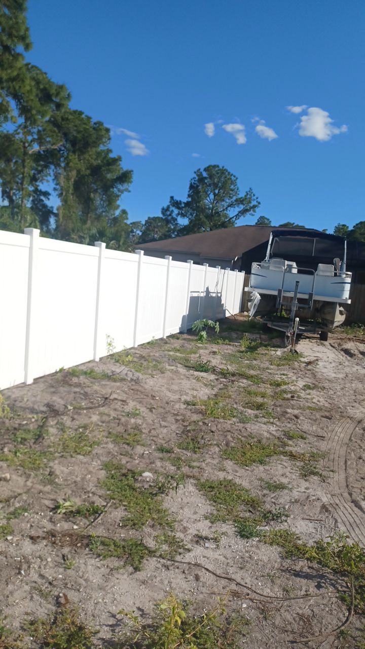 North Port, FL 6 ft. Tall White Vinyl Privacy Fence  by Asap fence and gates, LLC