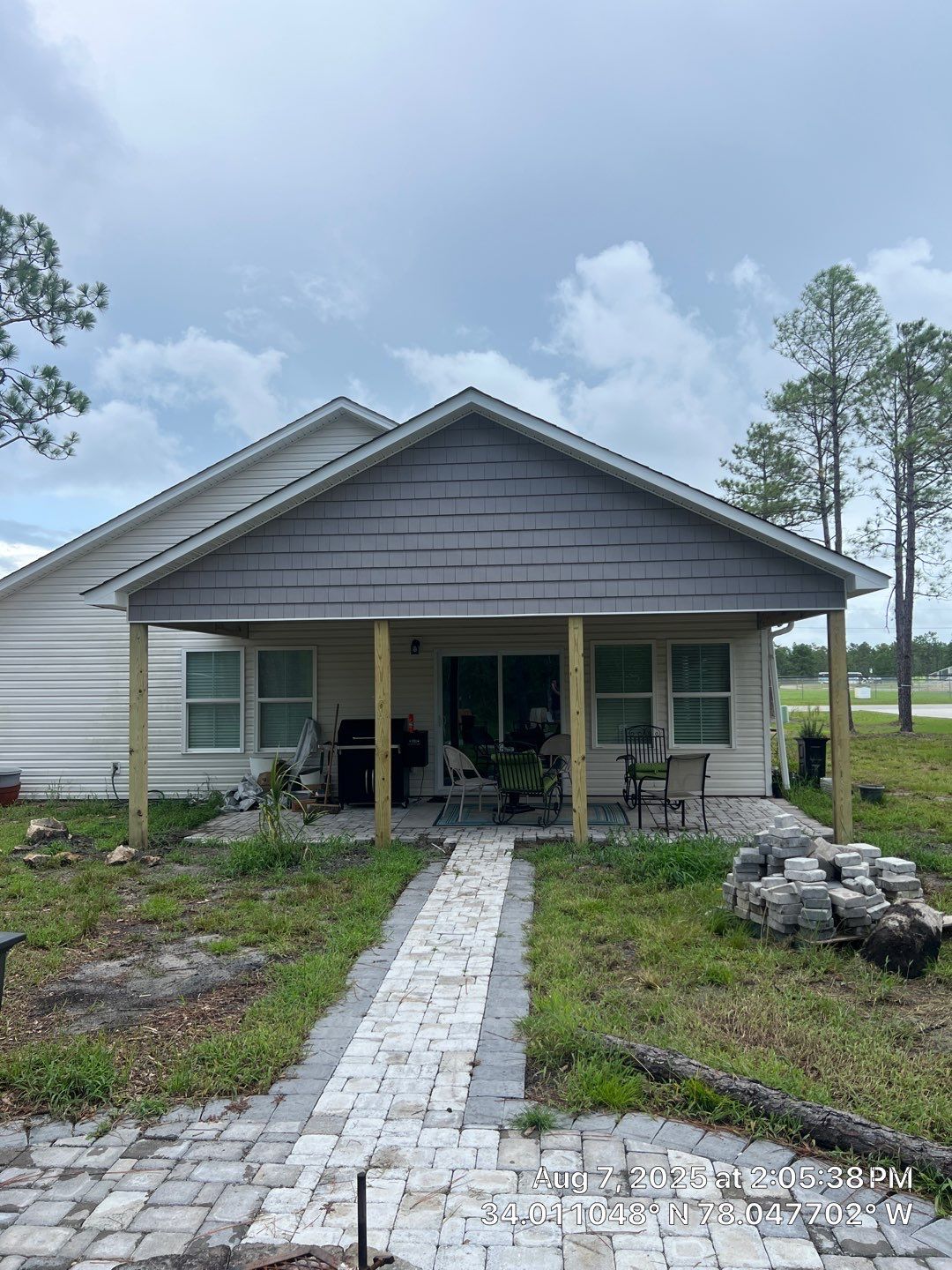 Covered Porch in Boiling Springs Lakes by RGR Construction and Roofing, LLC