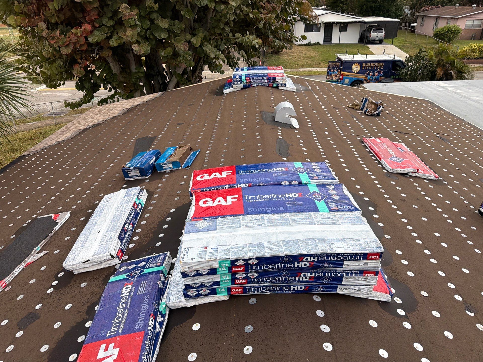 Residential Roofing Installation using GAF by BLUES BROTHERS ROOFING