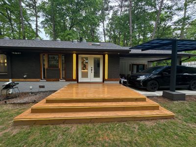 Modern Exterior Transformation and Multi-Tiered Deck Installation in Decatur