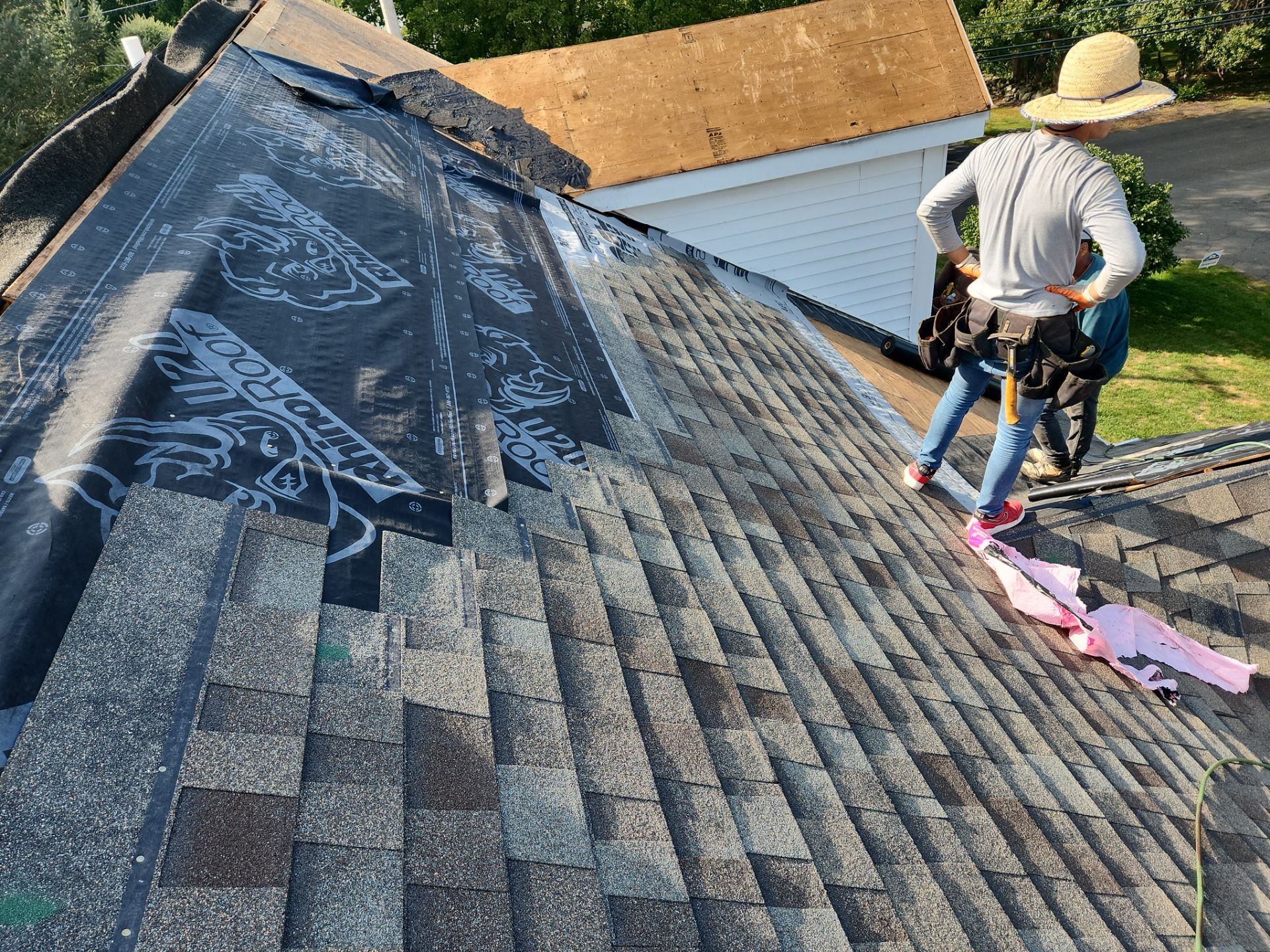Residential Roofing Installation using Owens Corning TruDefinition Duration AR - Driftwood by A Plus Exterior