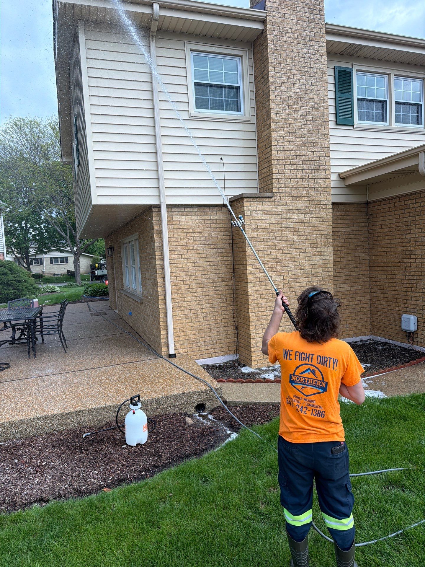 Exterior House Soft Washing by Northern Power Washing LLC.