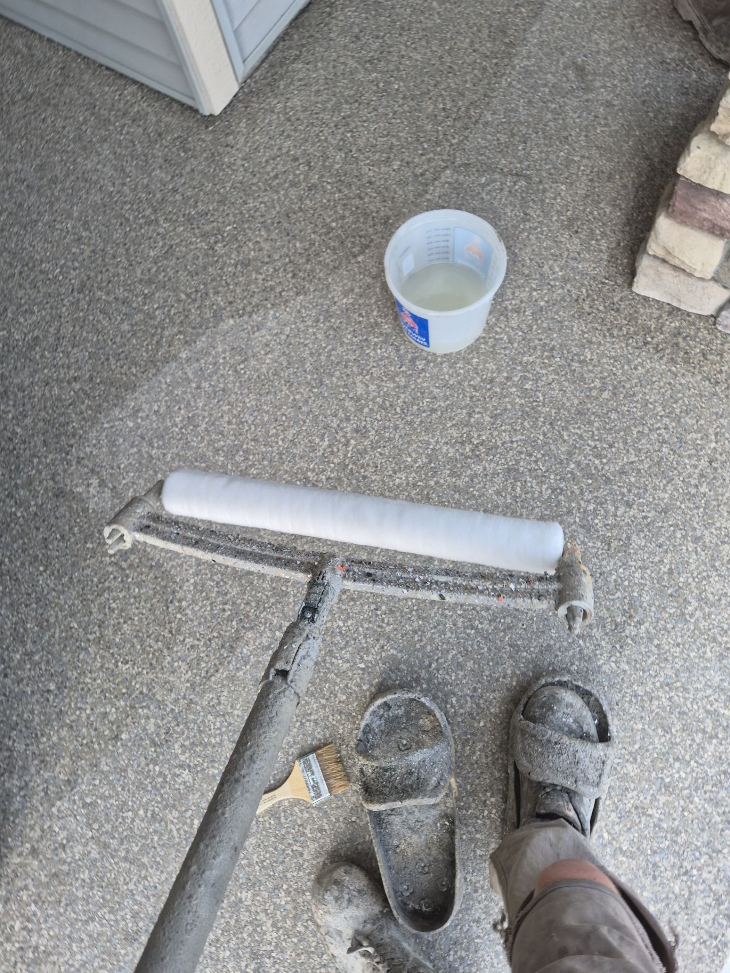 Front Porch Entryway Transformation With Trail Mix Flake Finish by Croc Coatings, LLC