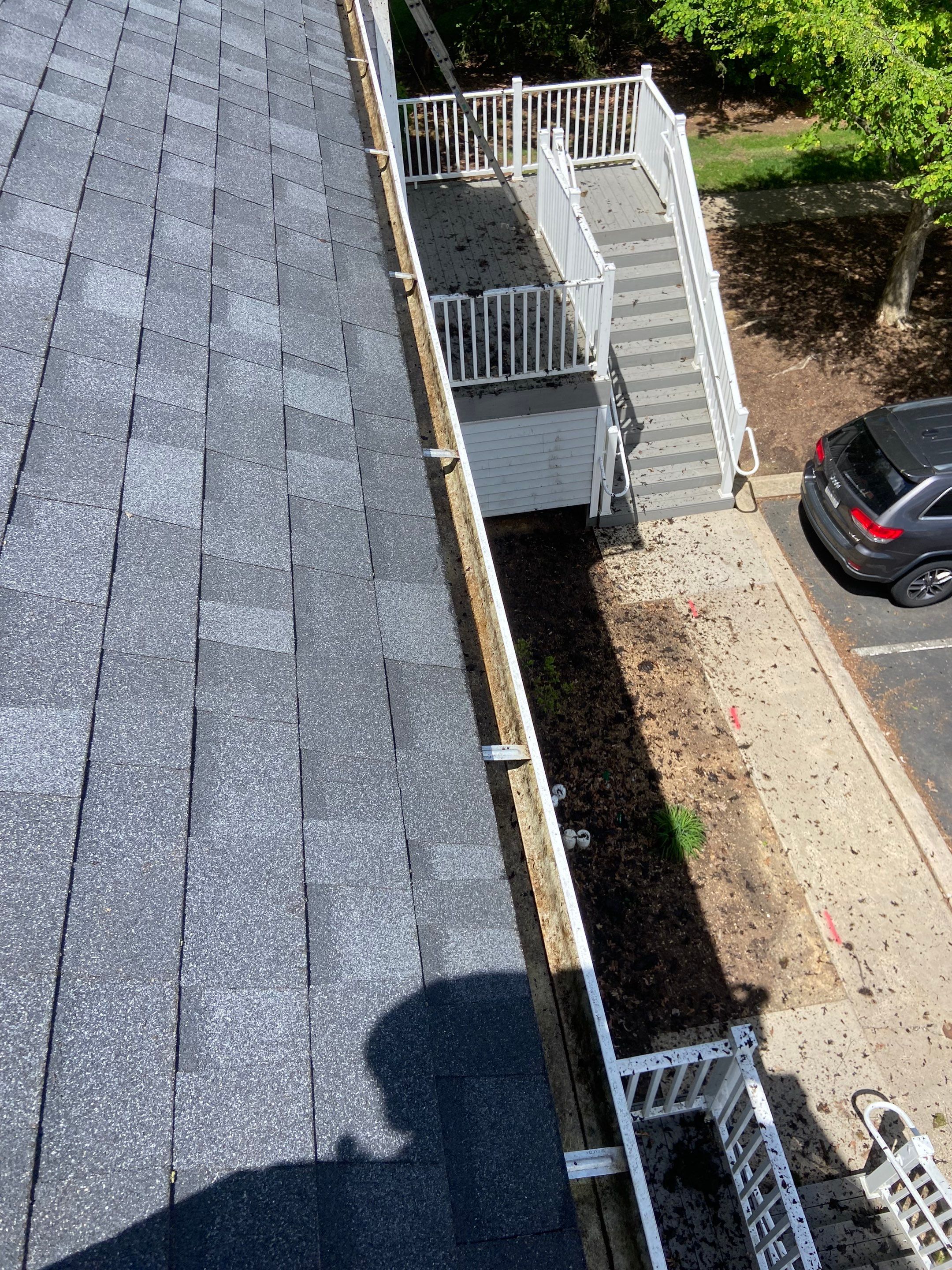 Commercial gutter cleaning State College, PA after photo with clean gutters