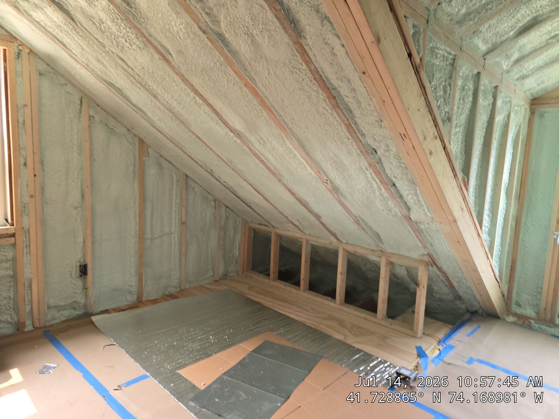 New Paltz Attic Retrofit with Spray Foam Insulation by NYS Foam & Energy