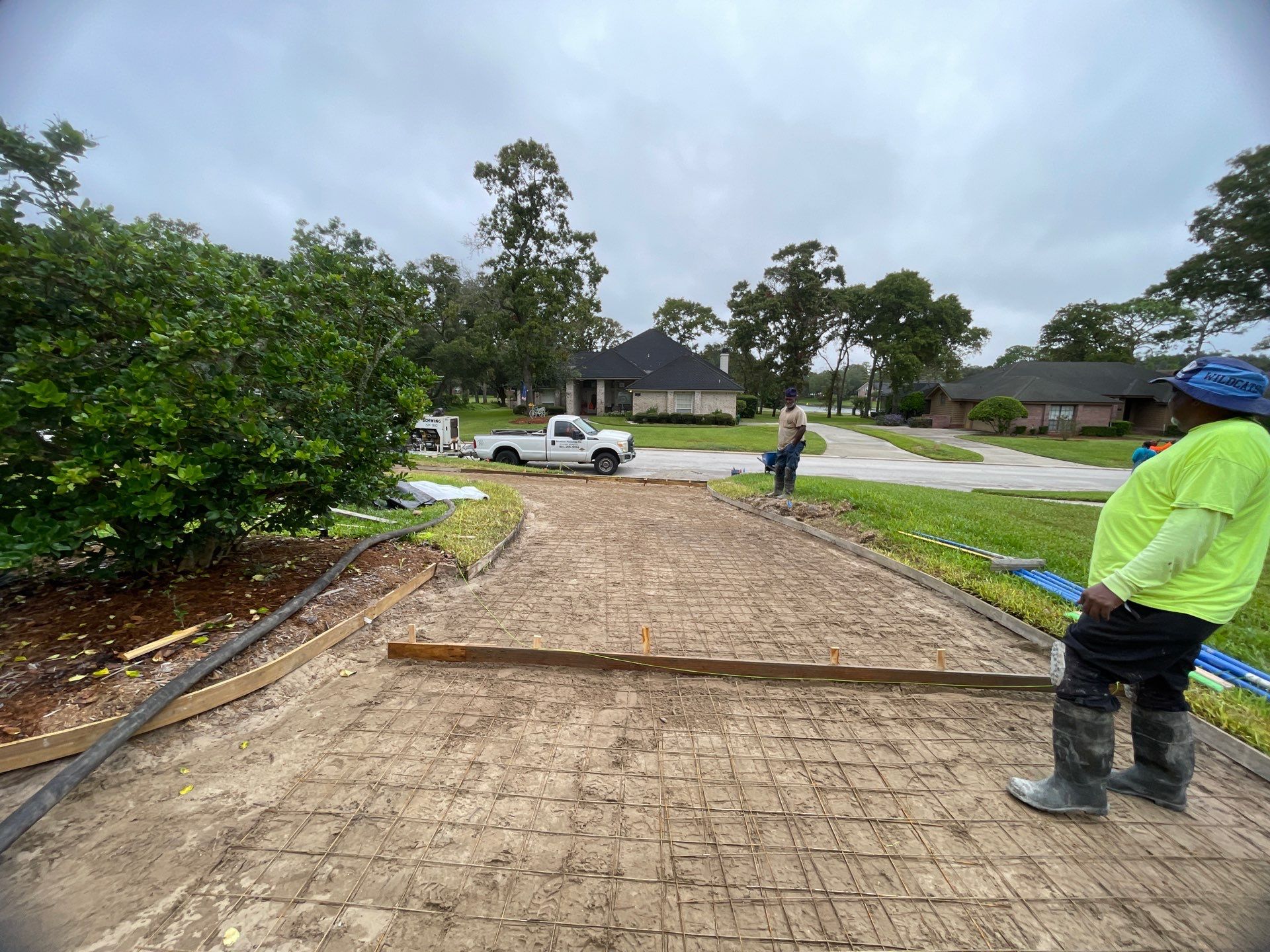 Driveway Replacement ON A HILL in Jacksonville, Florida by Burlington Concrete & Asphalt Inc